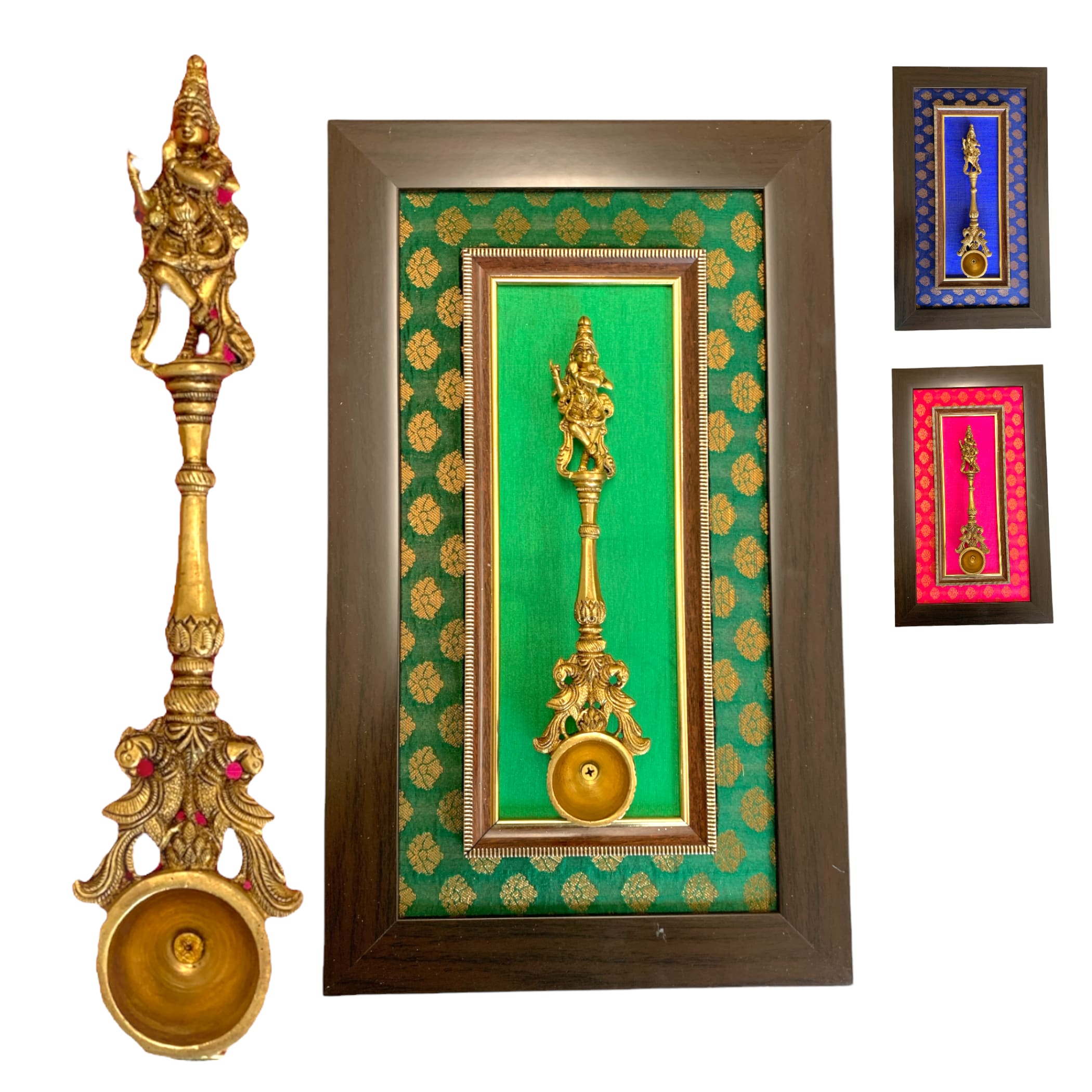 Decorative brass dancing krishna wall art for living /
