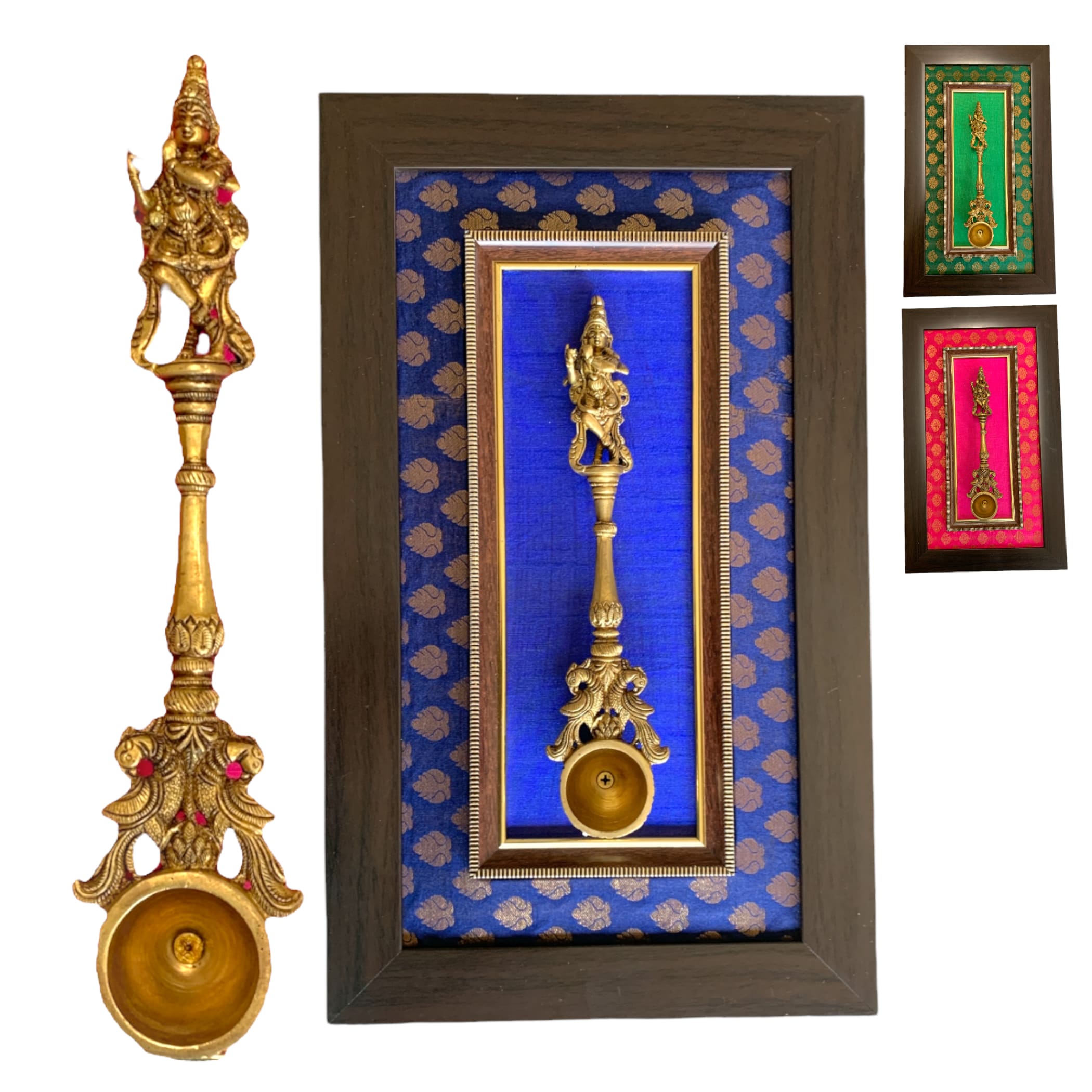 Decorative brass dancing krishna wall art for living /