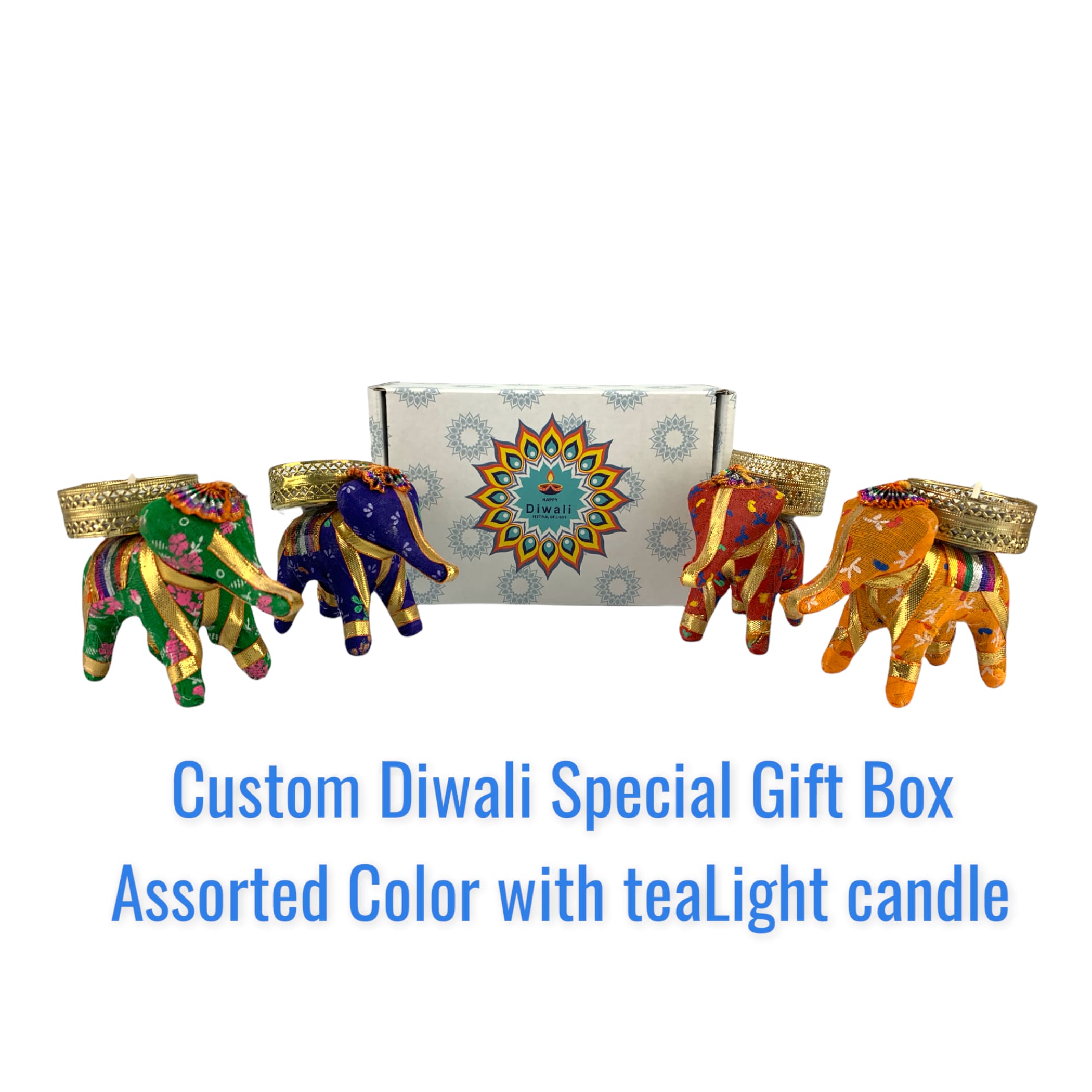 Diwali gift box usa hamper tealight holder basket decor diya