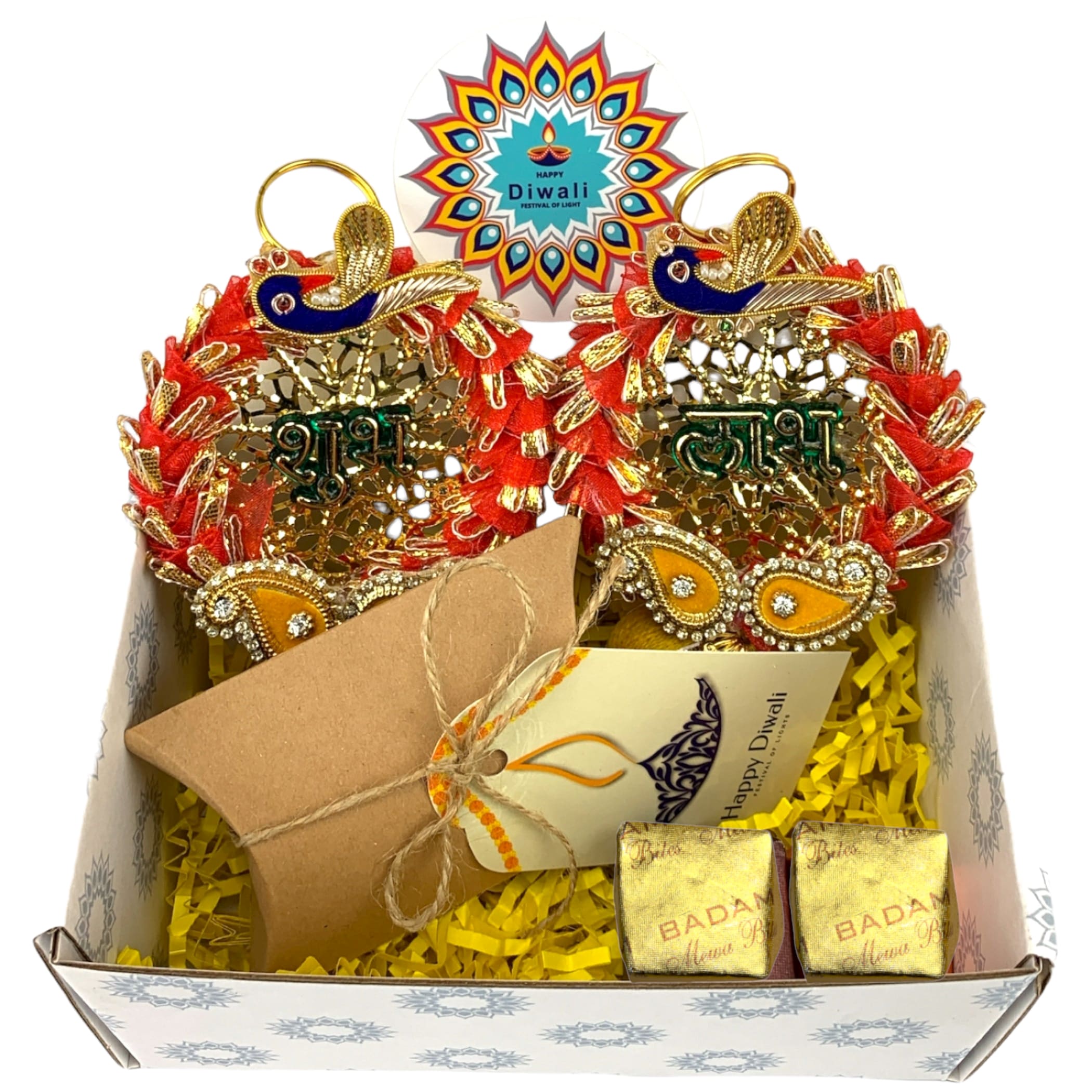 Personalized diwali gifts hamper shubh labh indian sweets