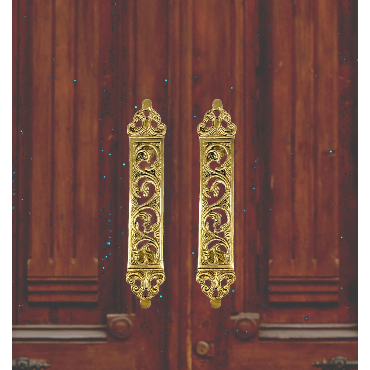 Designer door pull handles antique design 11.7 inches brass