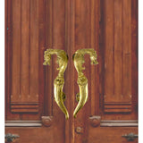 Dragon design door pull handles antique gold finish 10.2