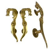 Dragon design door pull handles antique gold finish 10.2