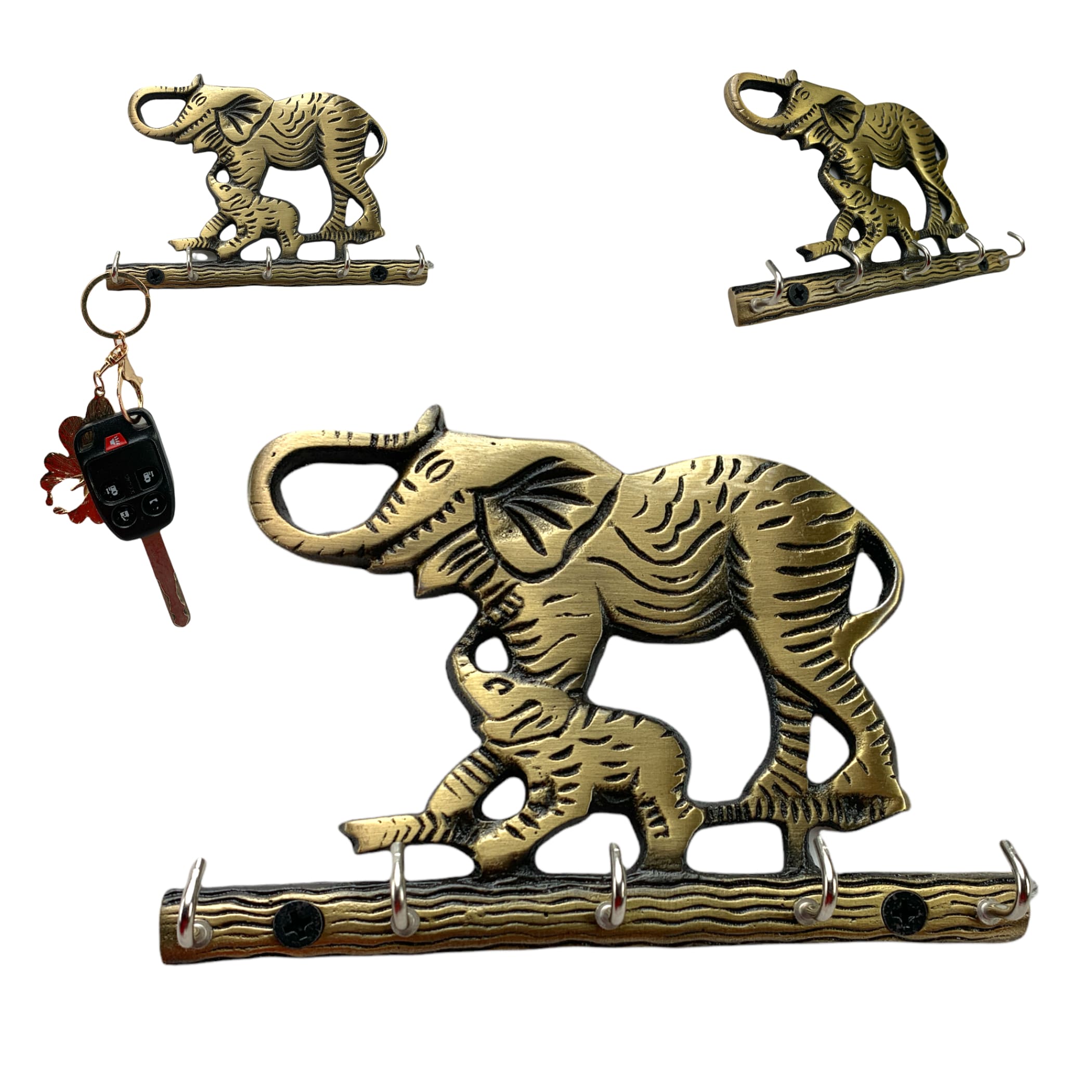 Elephant Keychain Holder Key Ring Holder. Wallmount For The
