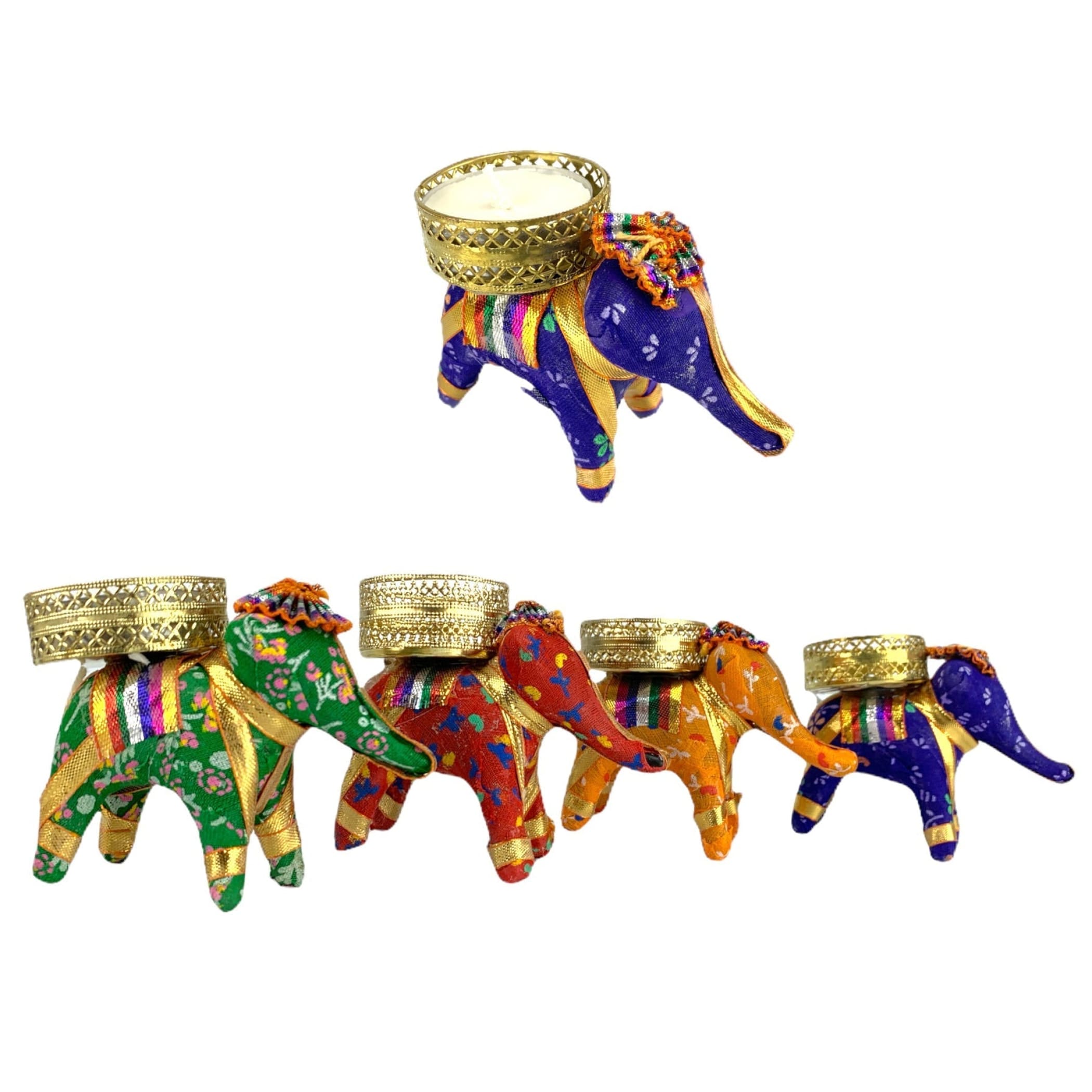 Elephant tealight candle holders diwali decorations boho