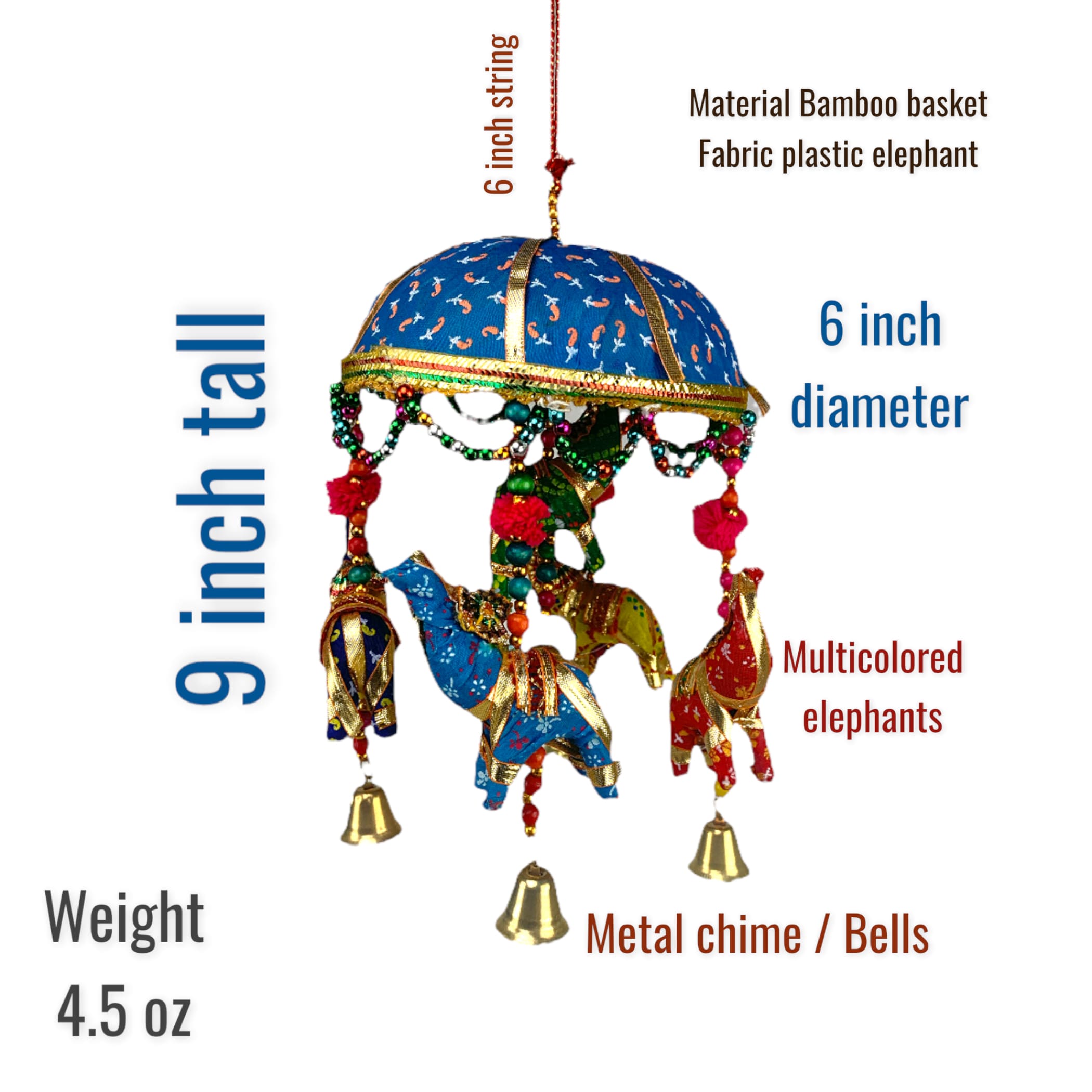 Elephant umbrella rajasthani wall hanging indian home decor