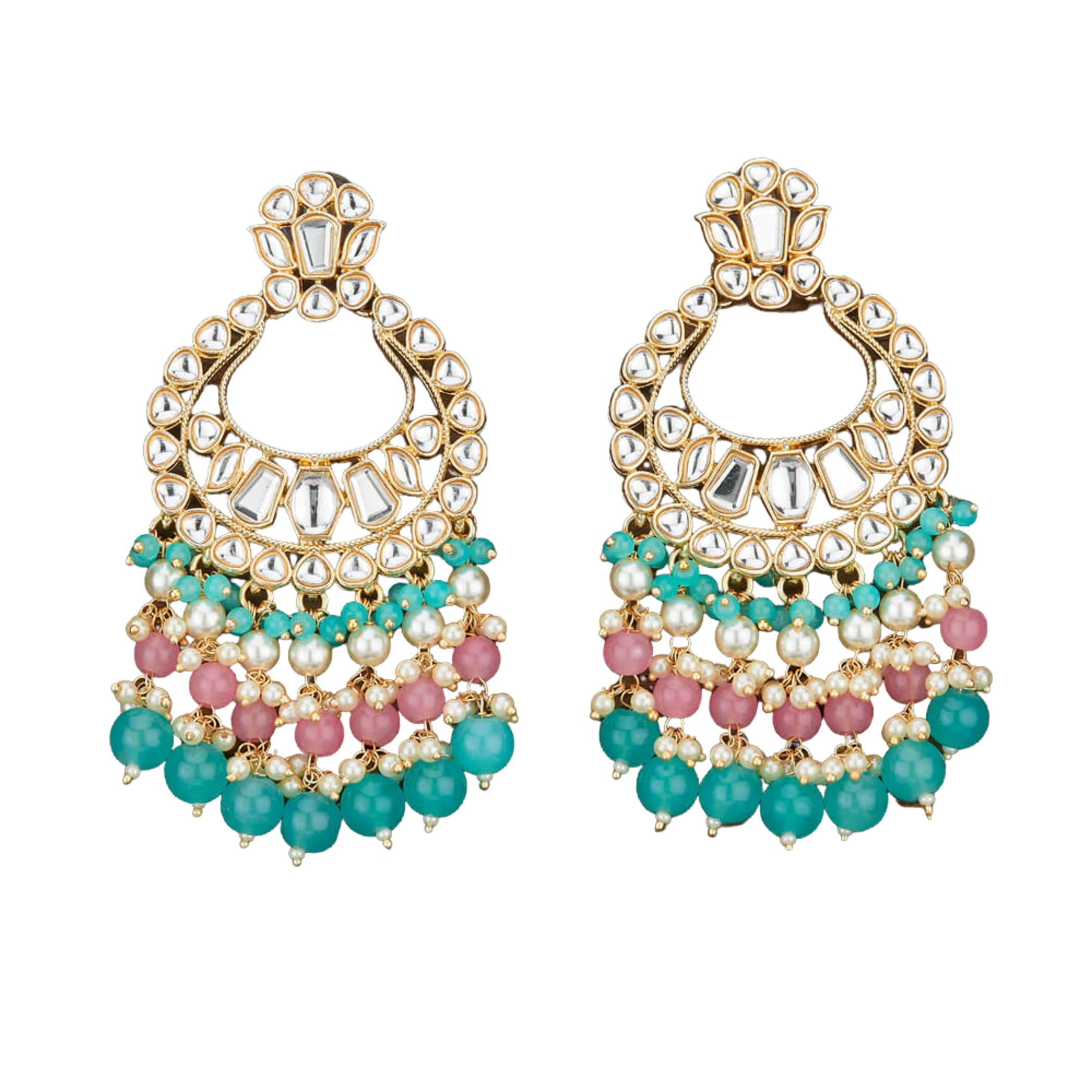 Ethnic chandelier earrings indian pakistani jewelry