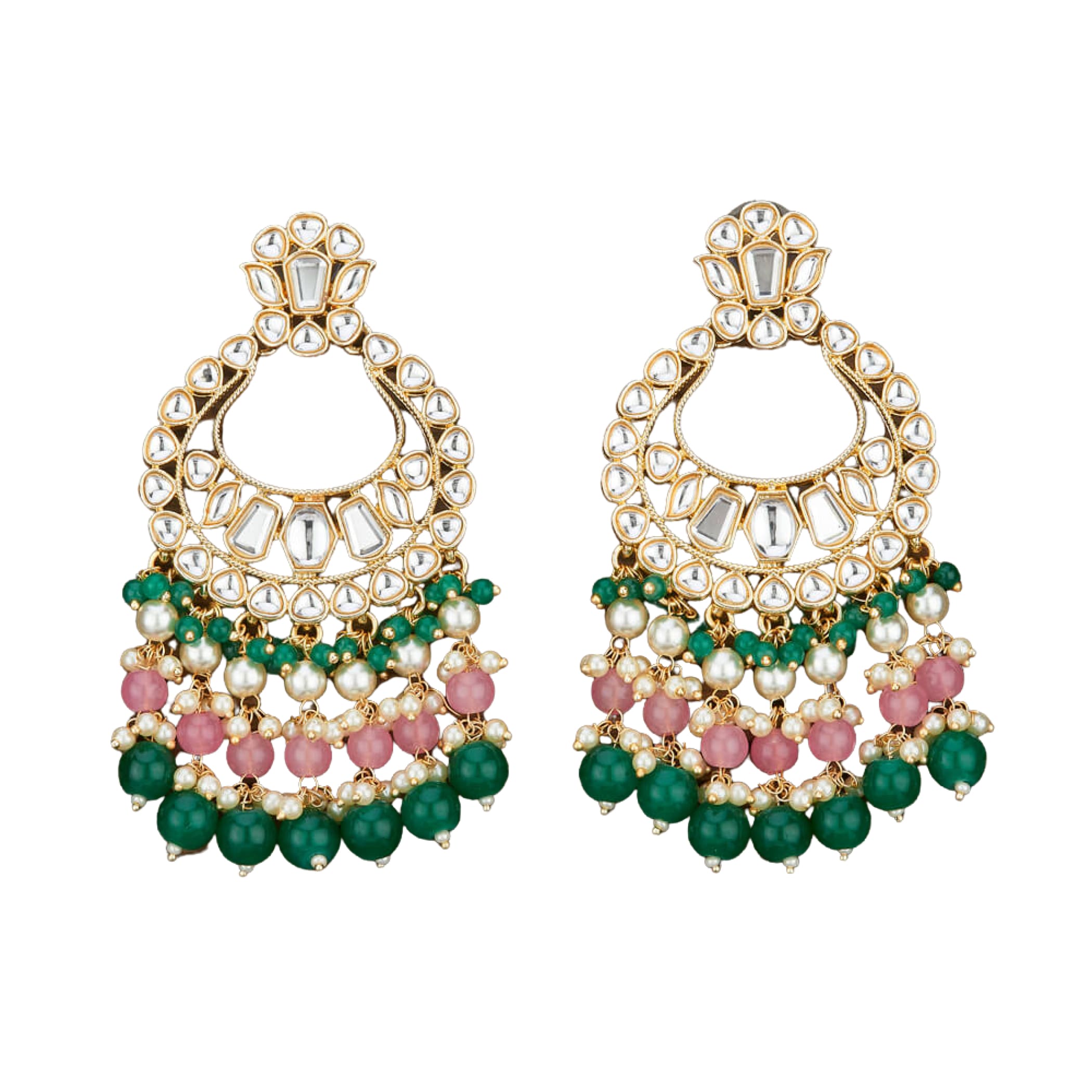 Ethnic chandelier earrings indian pakistani jewelry