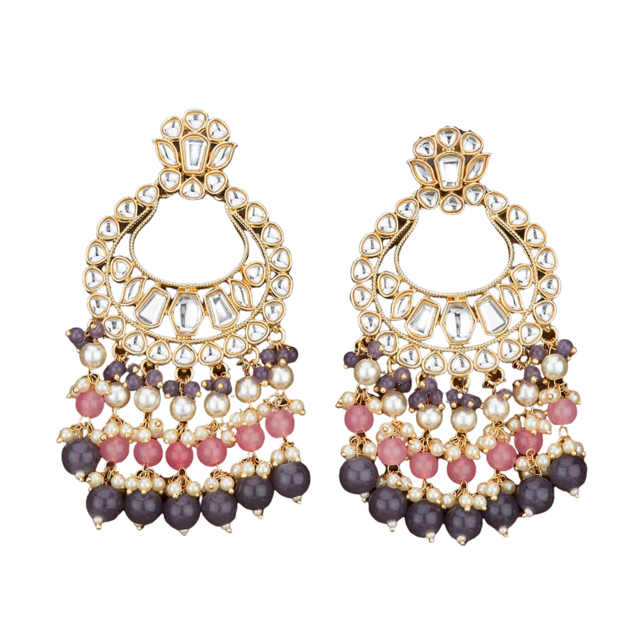 Ethnic chandelier earrings indian pakistani jewelry