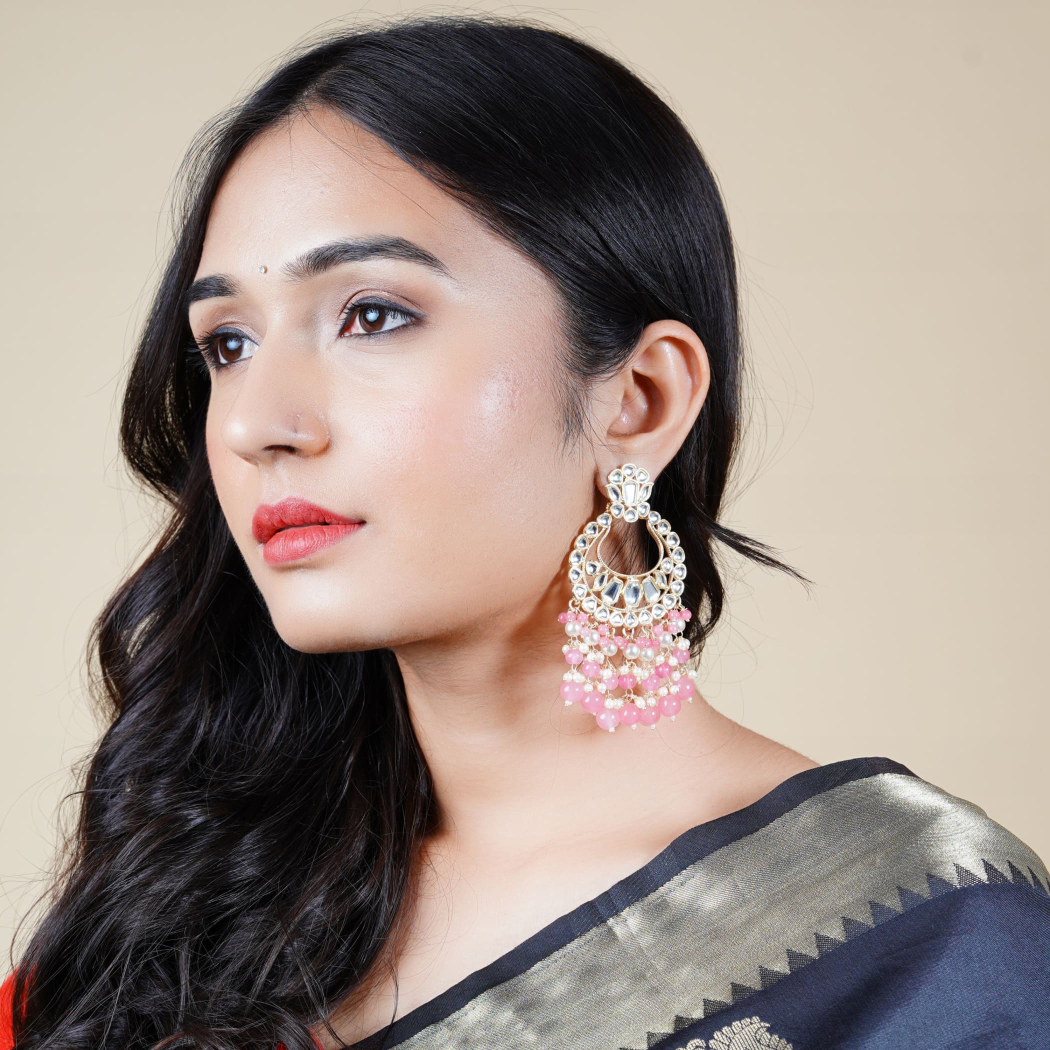 Ethnic chandelier earrings indian pakistani jewelry