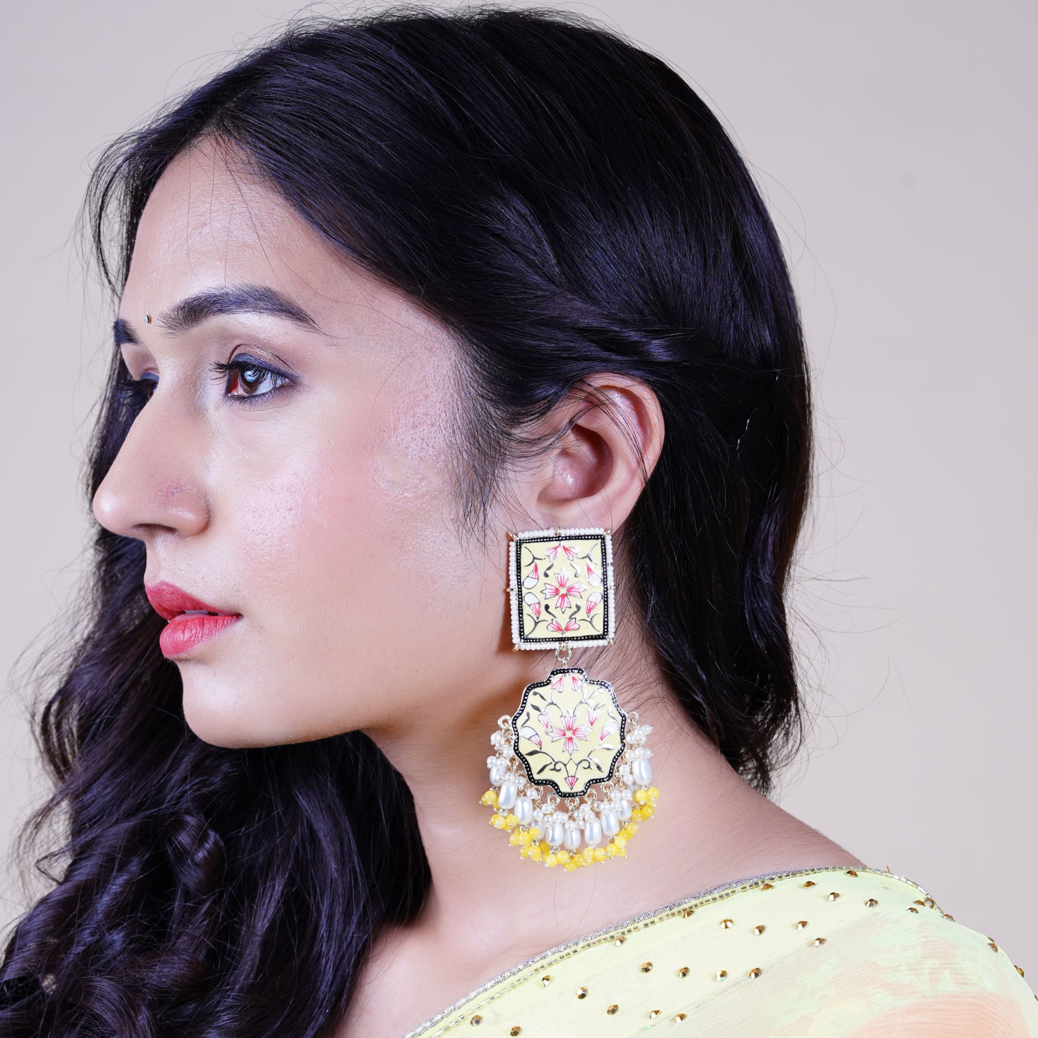 Indian earrings bollywood jhumka for women meenakari