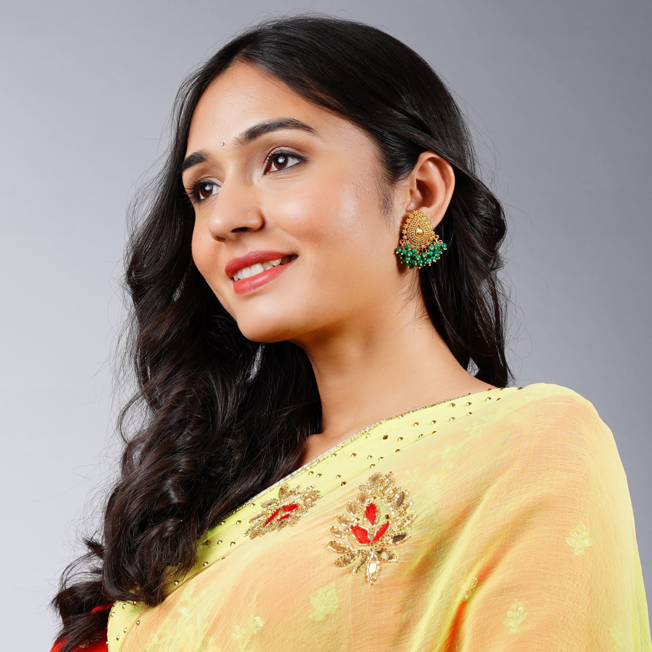 Ethnic chandelier earrings traditional south indian