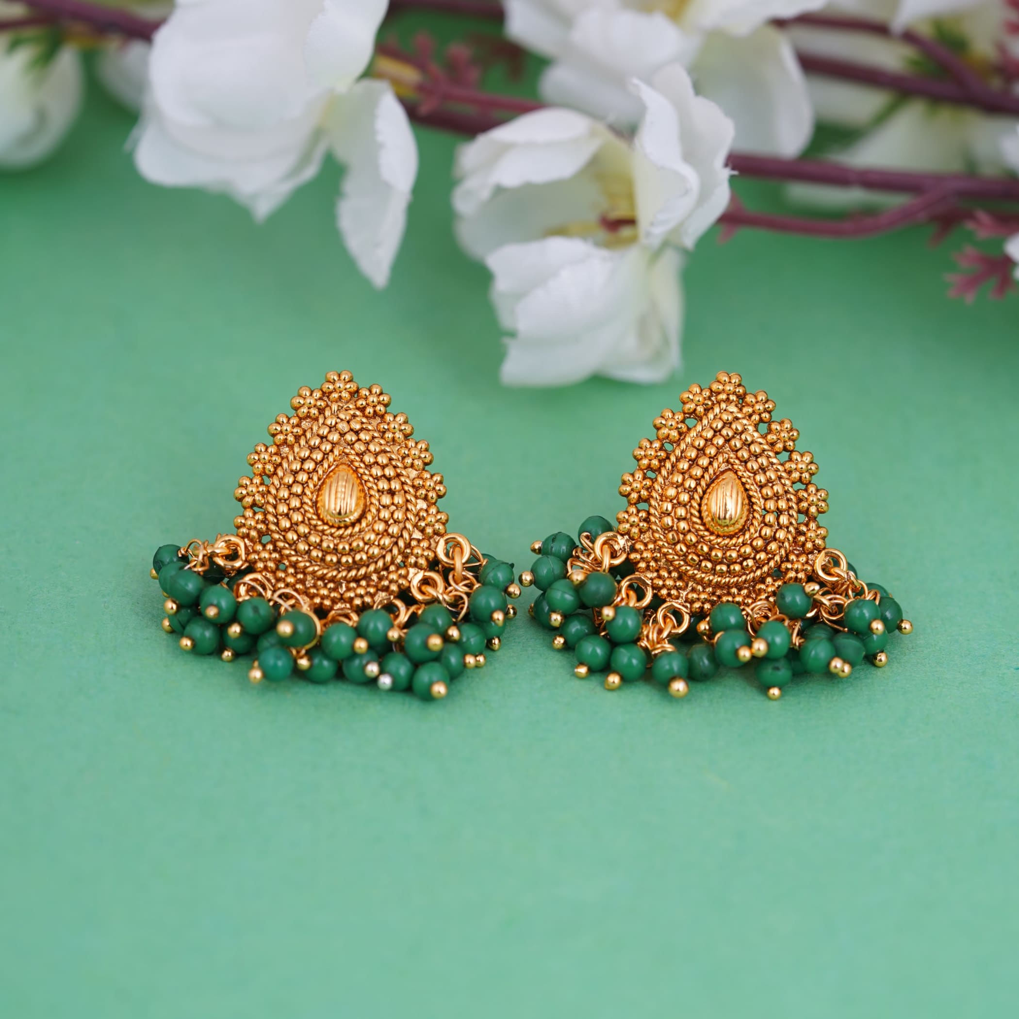 Ethnic Chandelier Earrings Traditional South Indian
