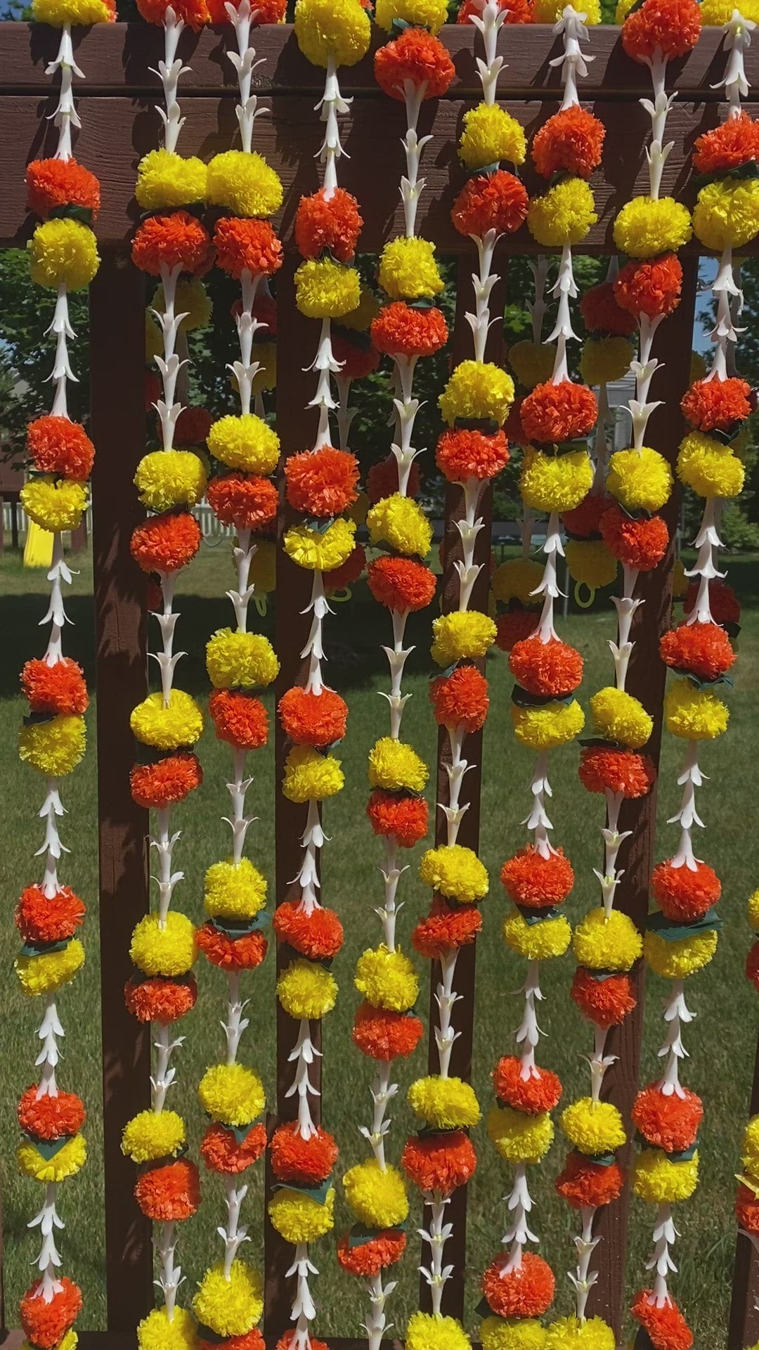 Tuberrose marigold mogra flower string diwali decoration