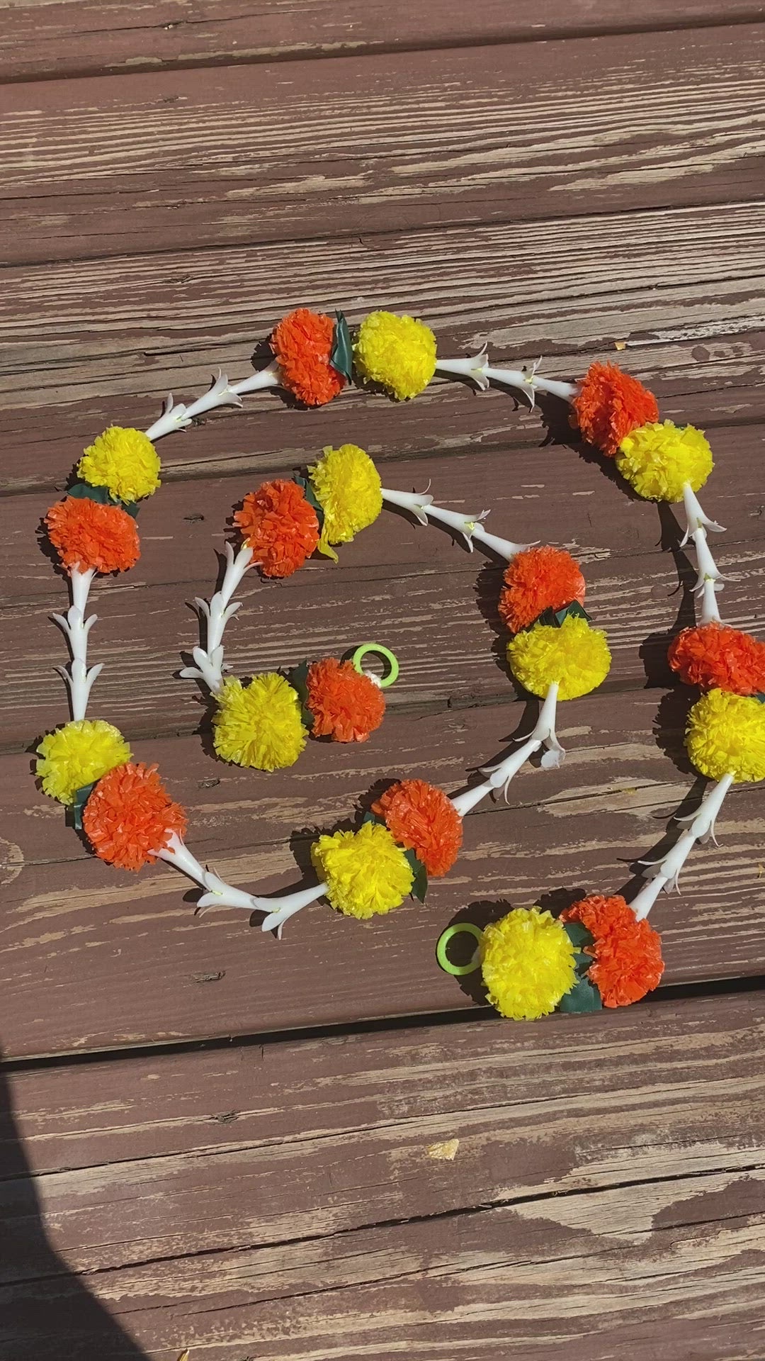 Tuberrose marigold mogra flower string diwali decoration