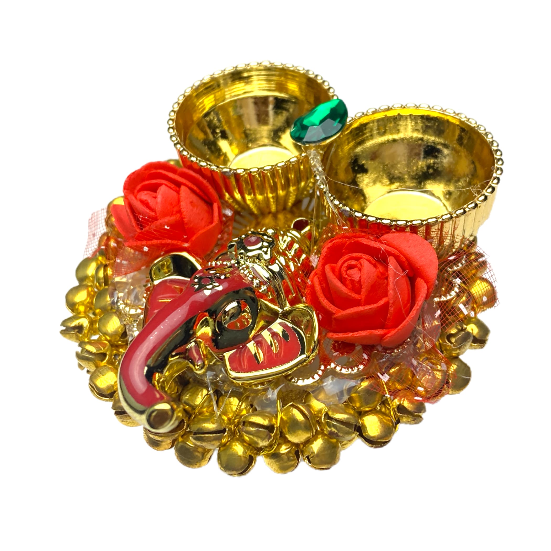 Ganesha bulk haldi kumkum thali holder pooja return gift