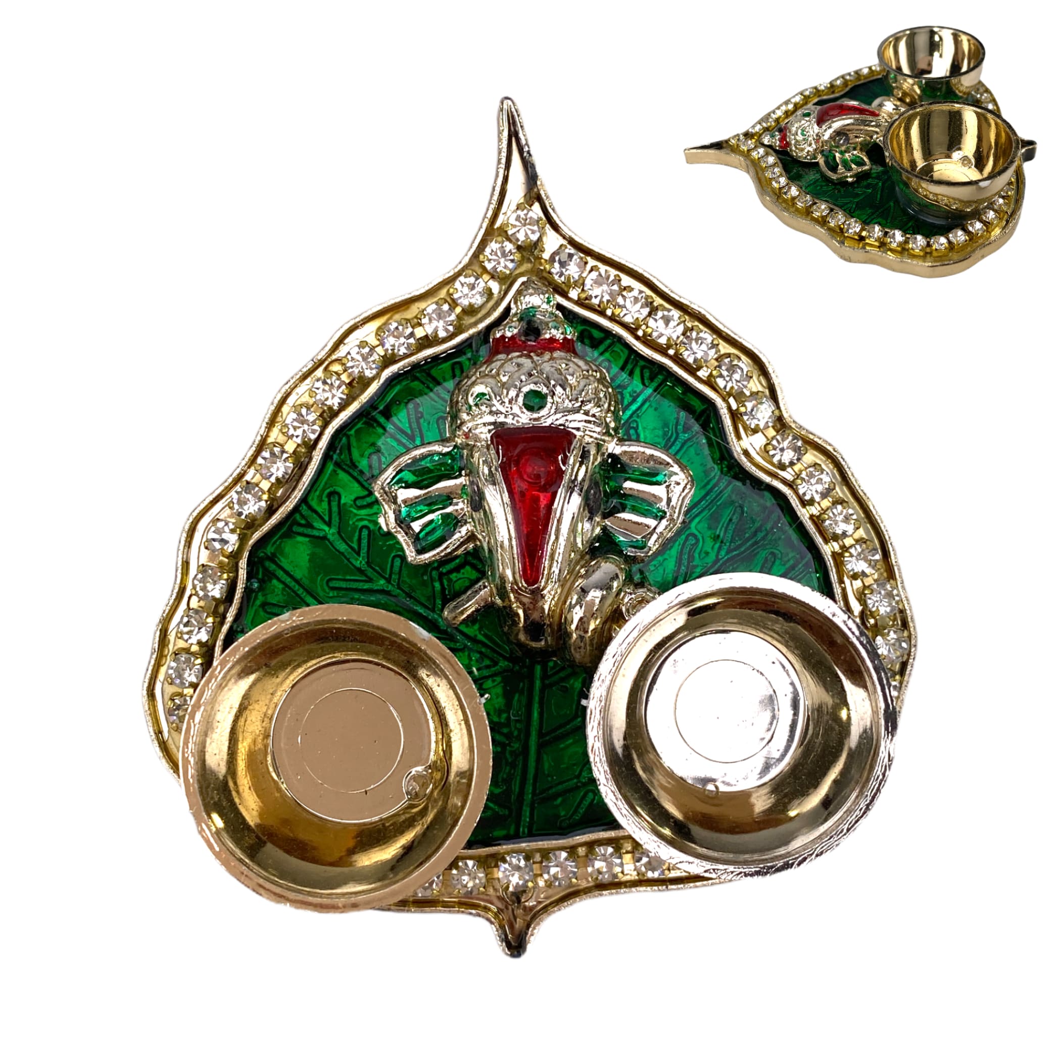 Ganesha bulk haldi kumkum thali holder pooja return gift