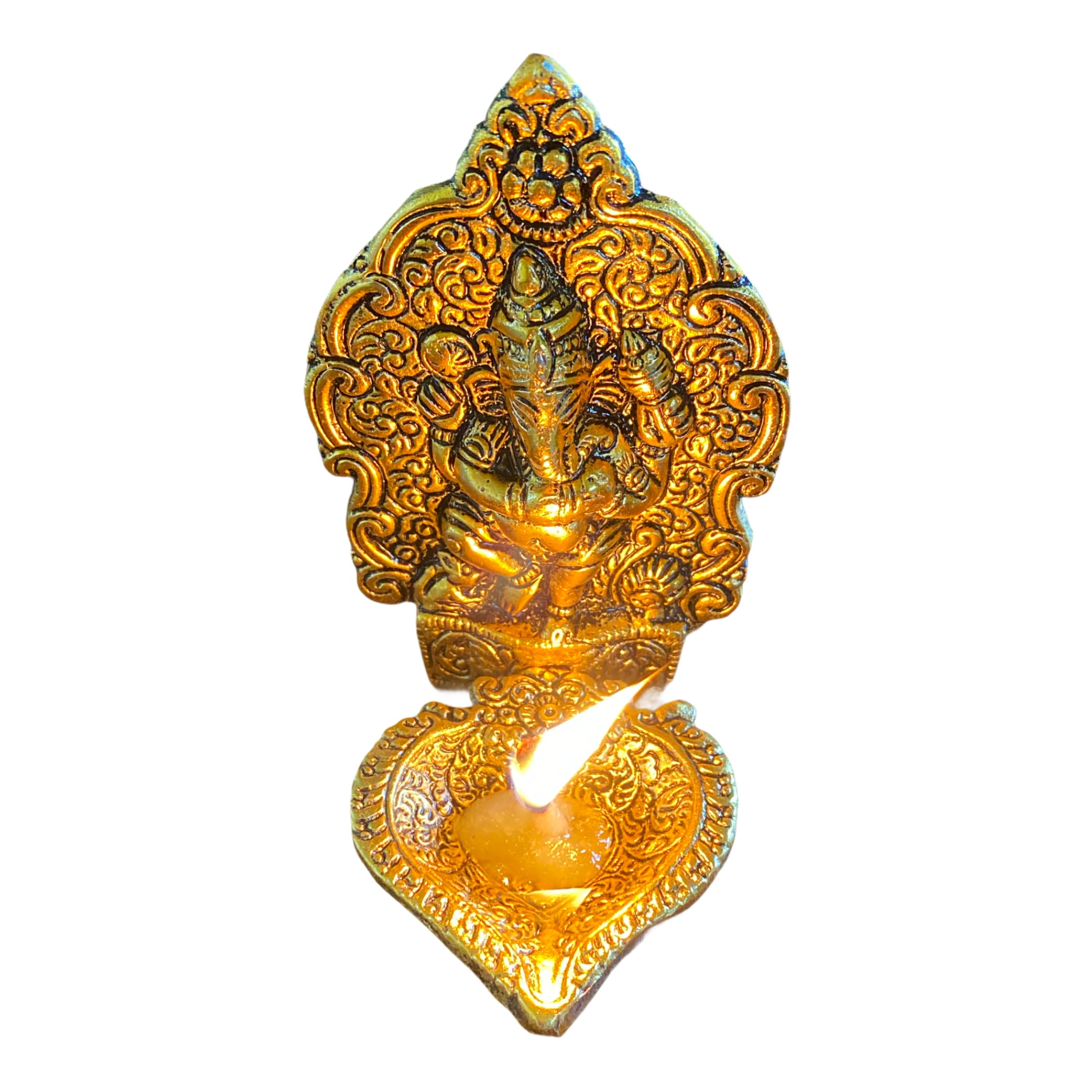 Ganesha diya indian handcrafted brass diwali gift lamp