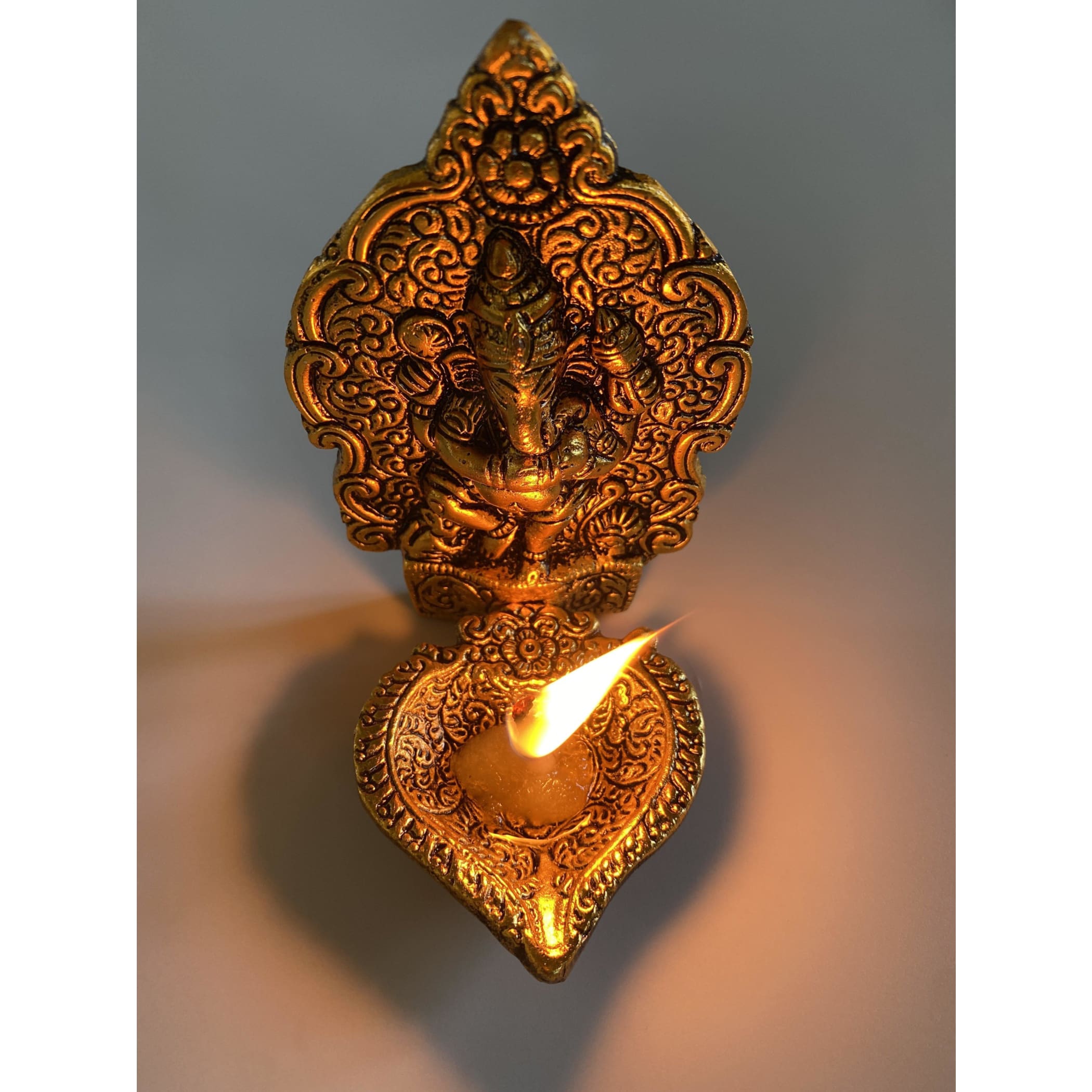 Ganesha diya indian handcrafted brass diwali gift lamp