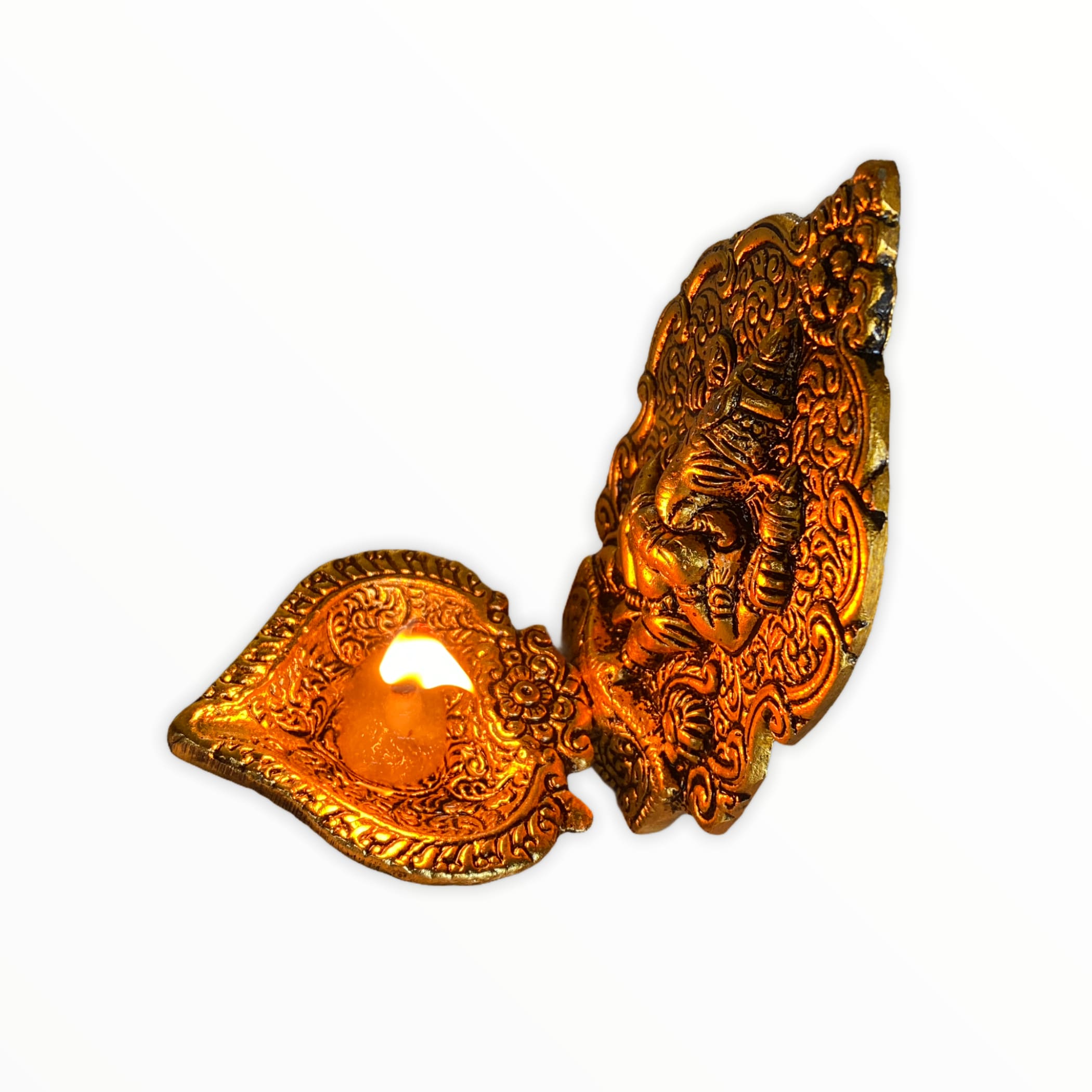 Ganesha diya indian handcrafted brass diwali gift lamp
