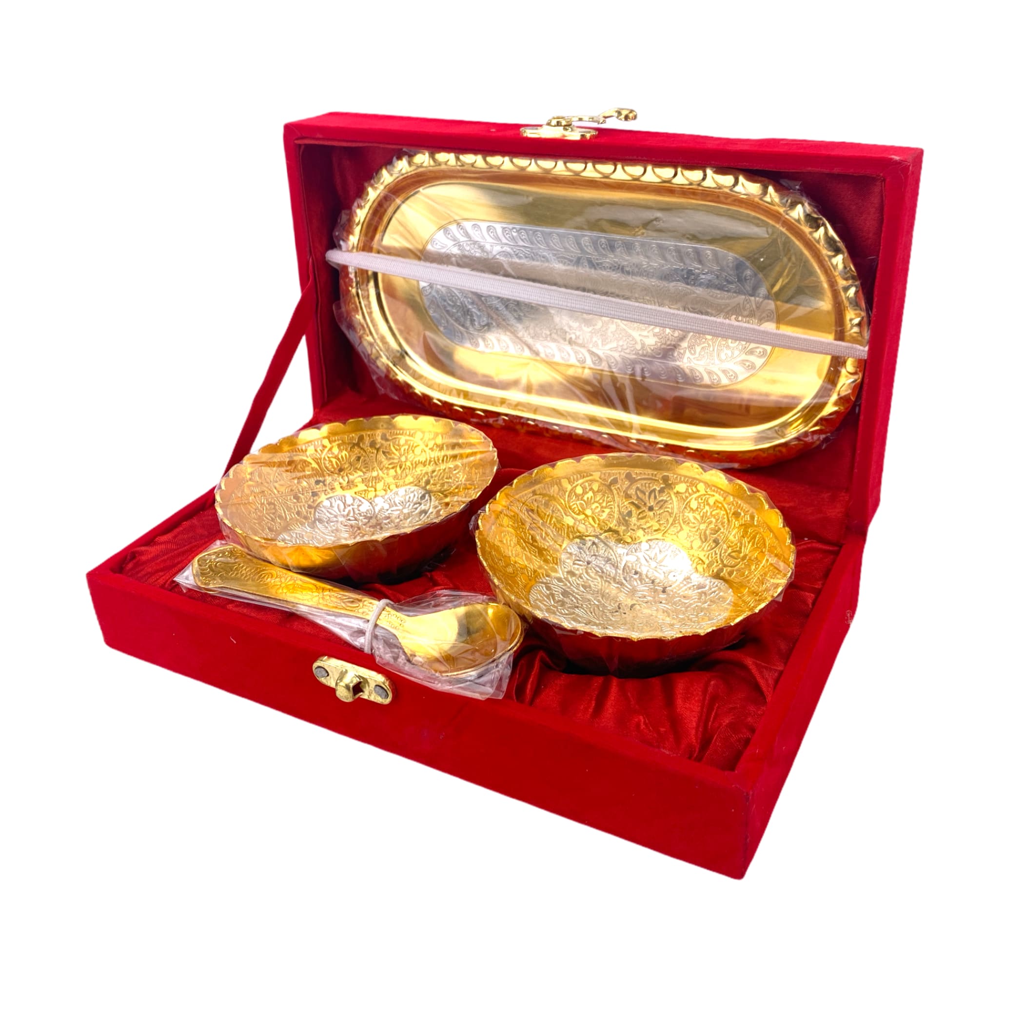 German silver bowl gold plated set indian punjabi muslim