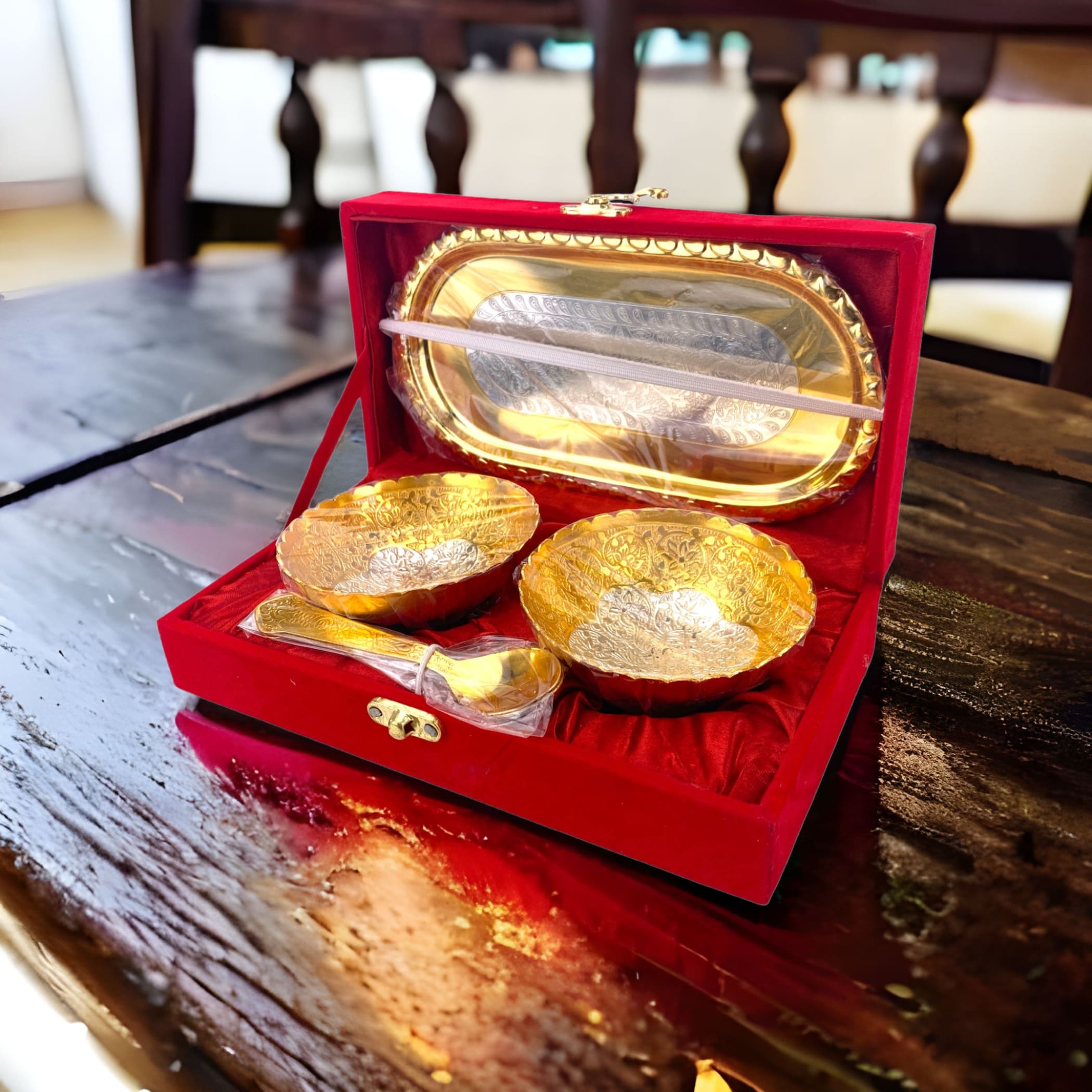 German silver bowl gold plated set indian punjabi muslim