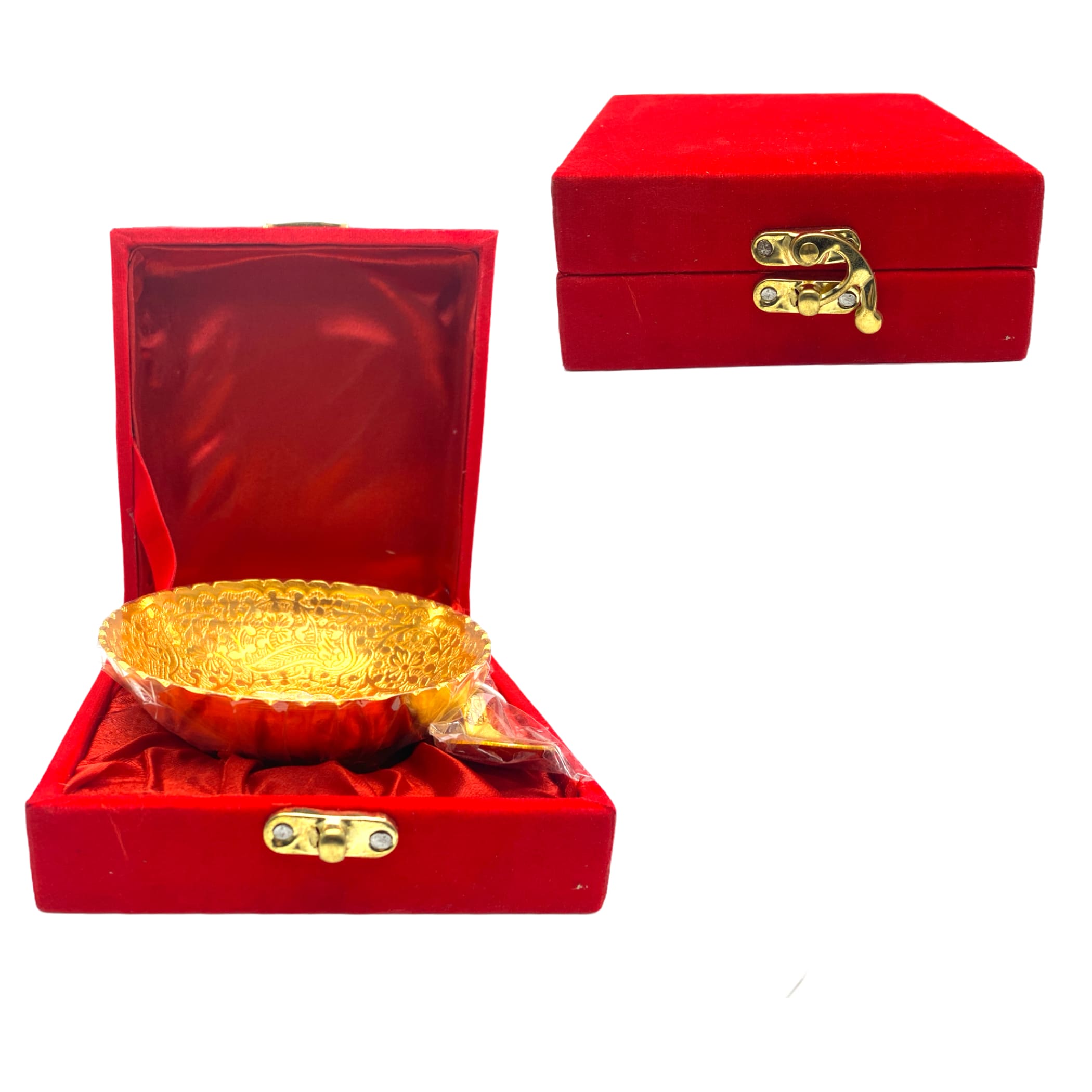German silver gold bowl set navrathri diwali deepavali gift