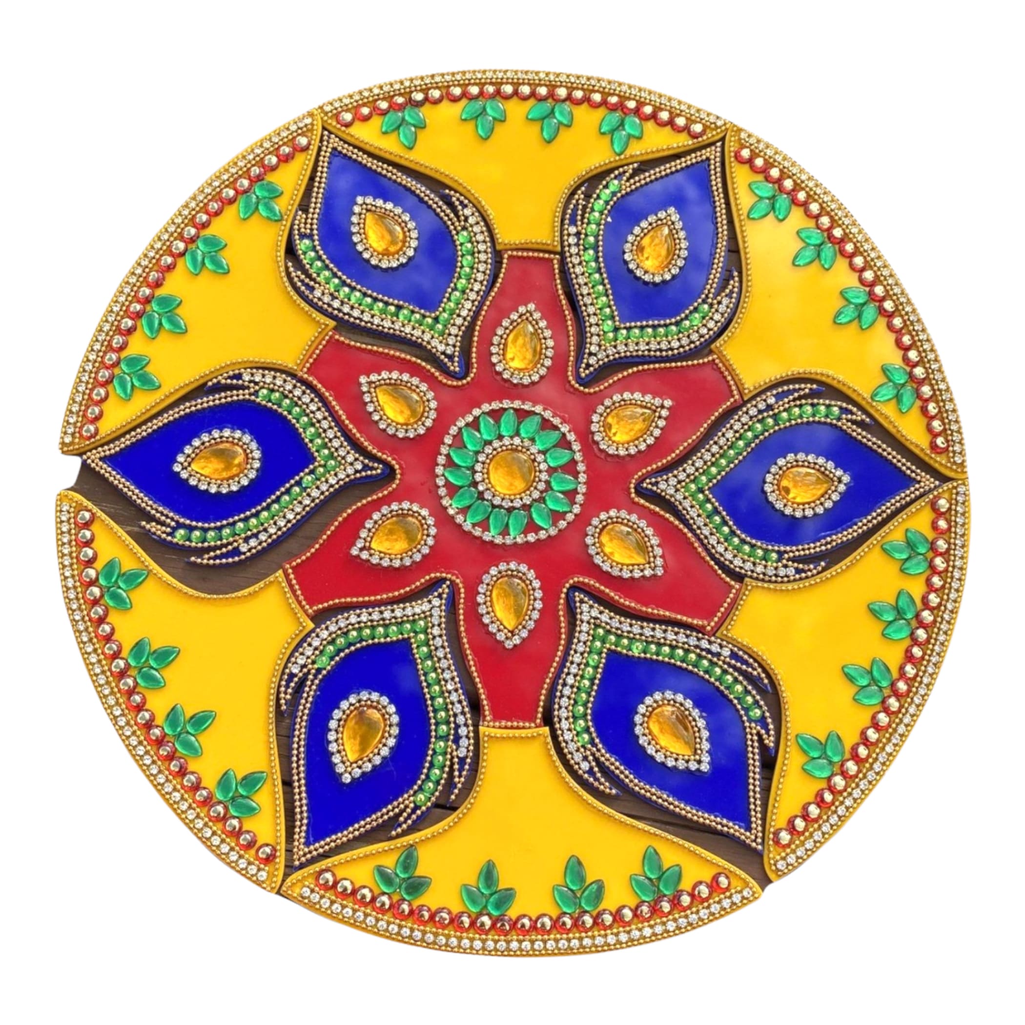 Diwali rangoli set plate decorative pooja indian
