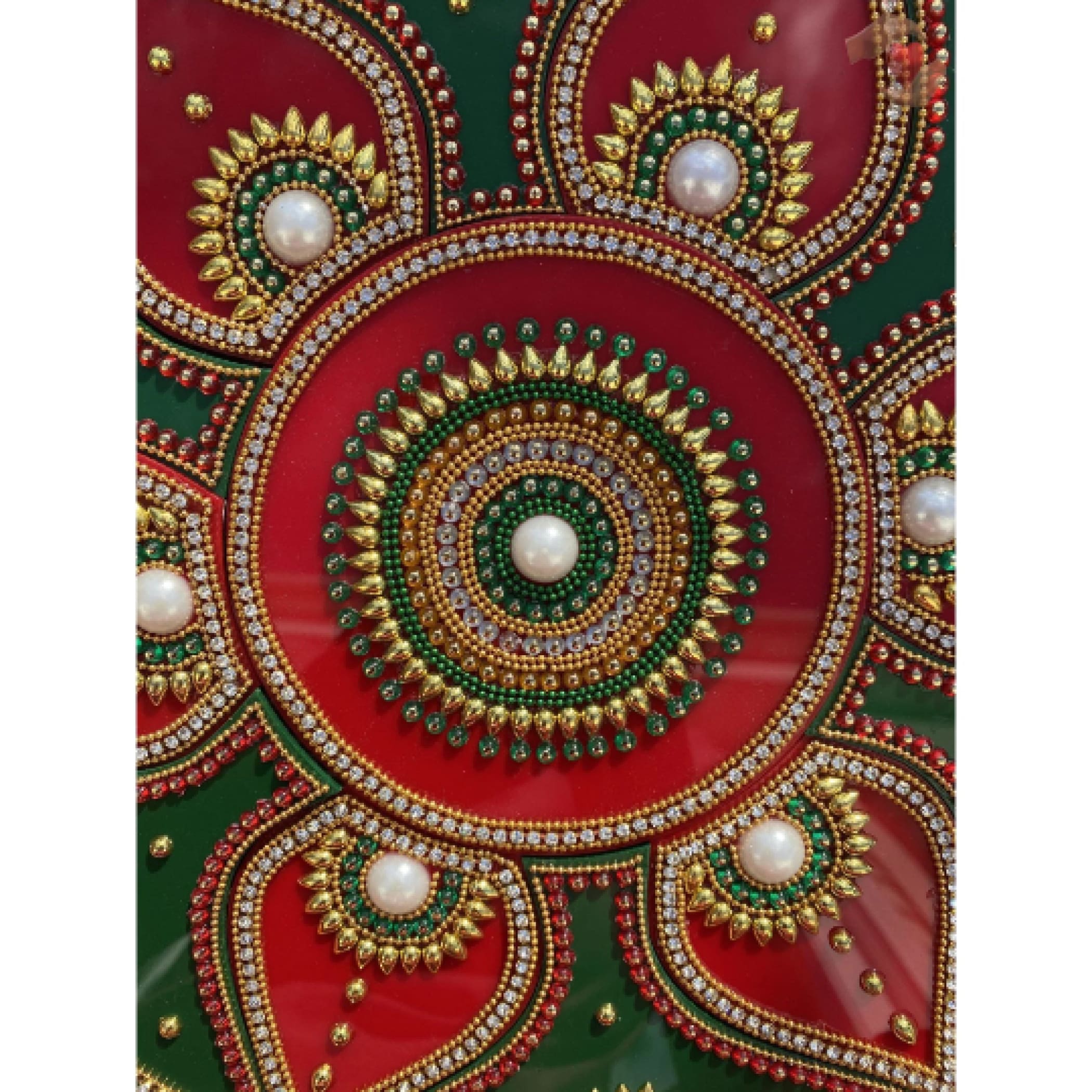 Handcrafted rangoli decoration set diwali deepavali
