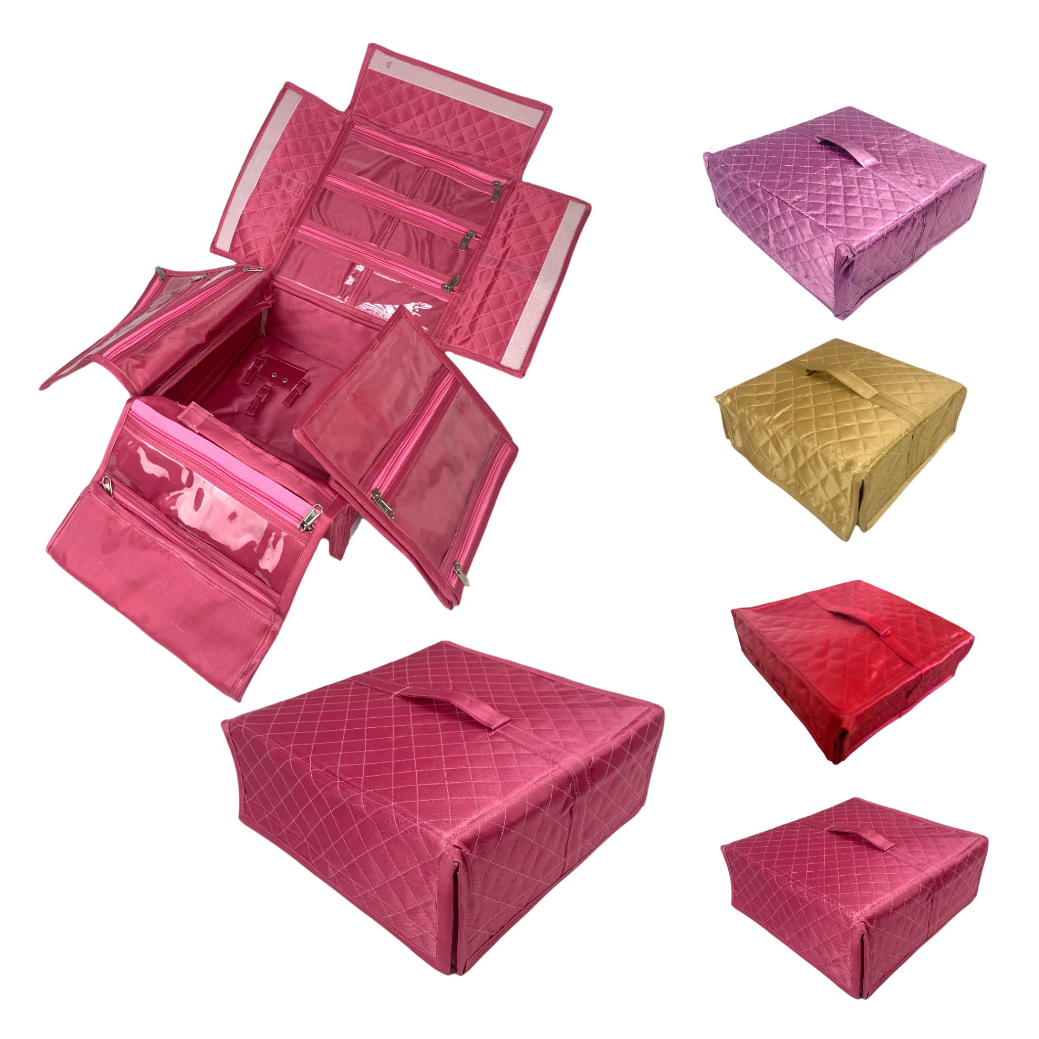 Handmade travel jewelry cloth bag kit organizer case box