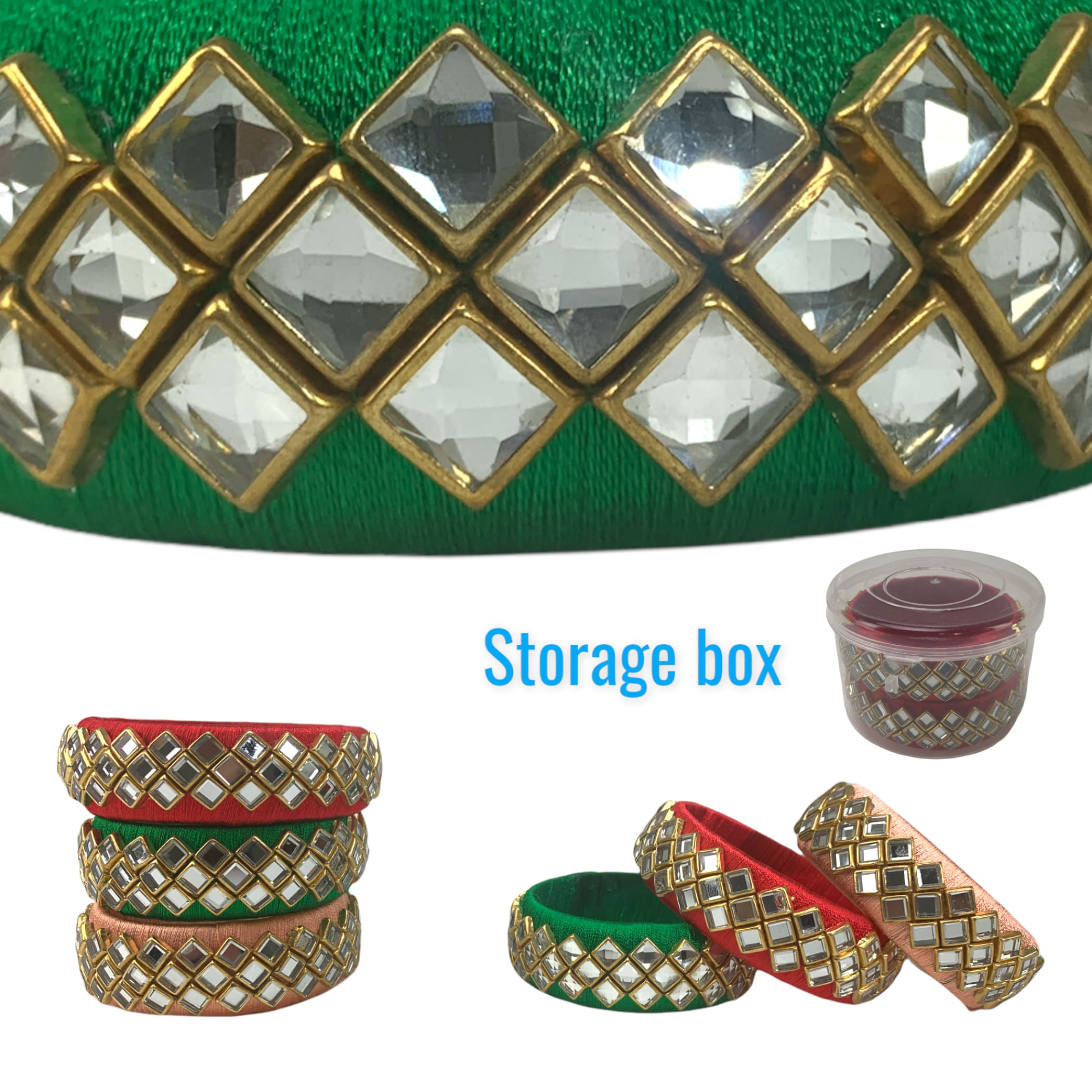 Indian silk thread bangles kundan bangle wedding bracelets
