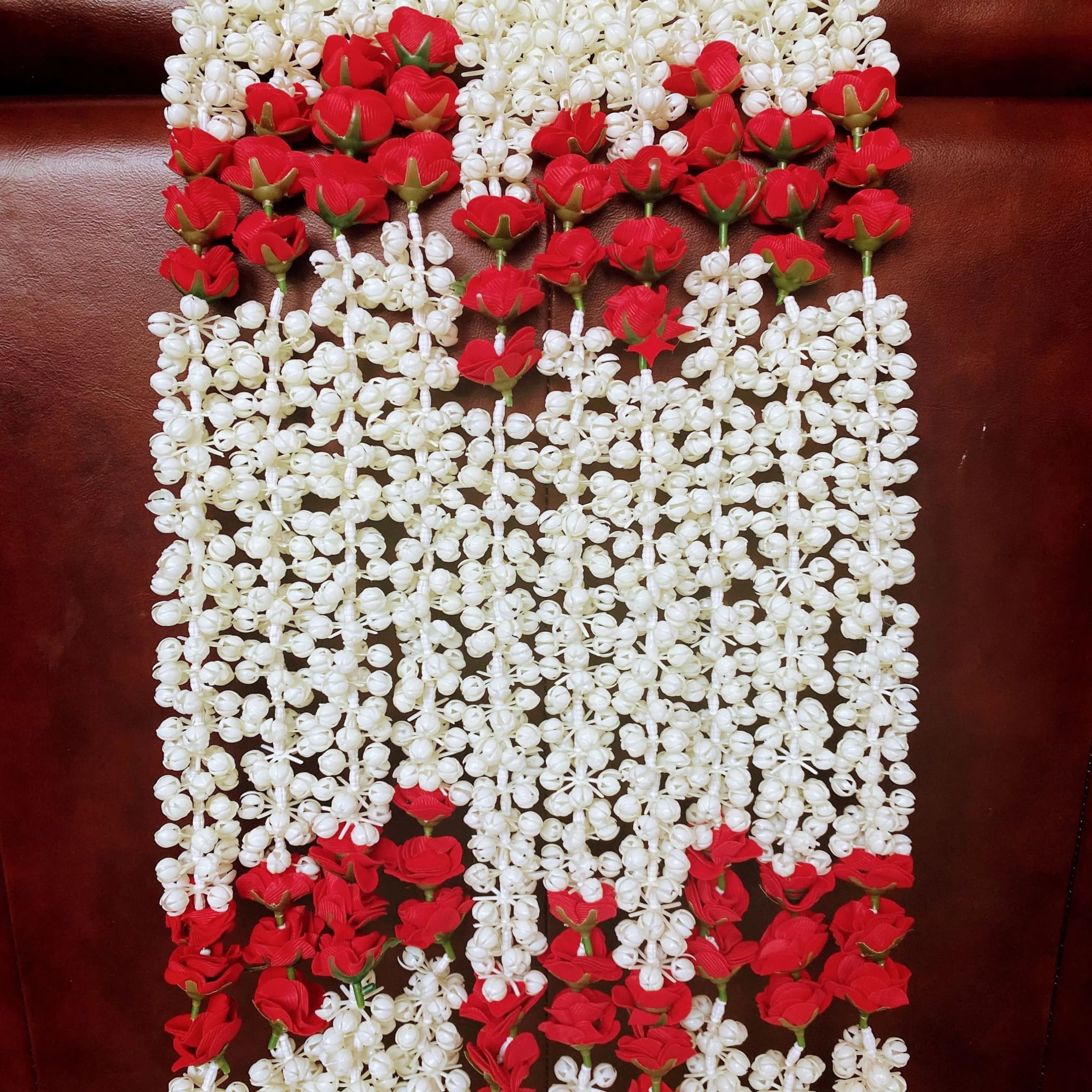 Jasmine garland diwali decoration decor backdrop mogra