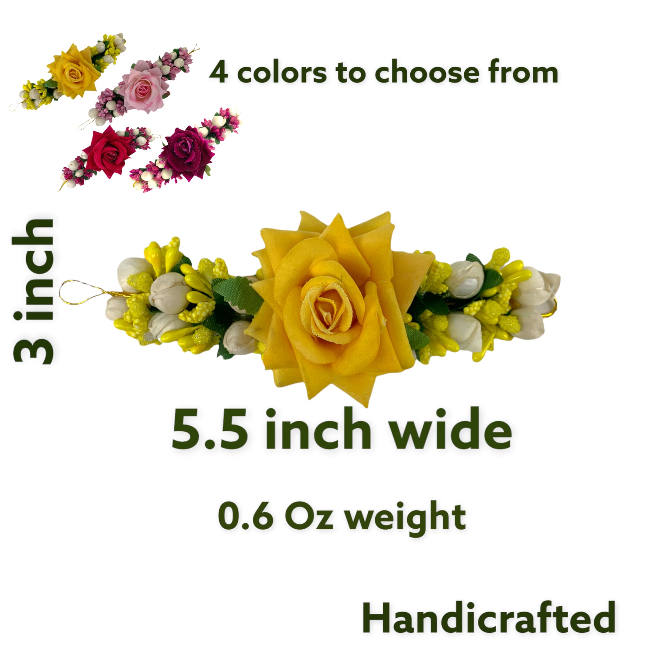 Jasmine rose gajra hair accessory veni flower jewelry