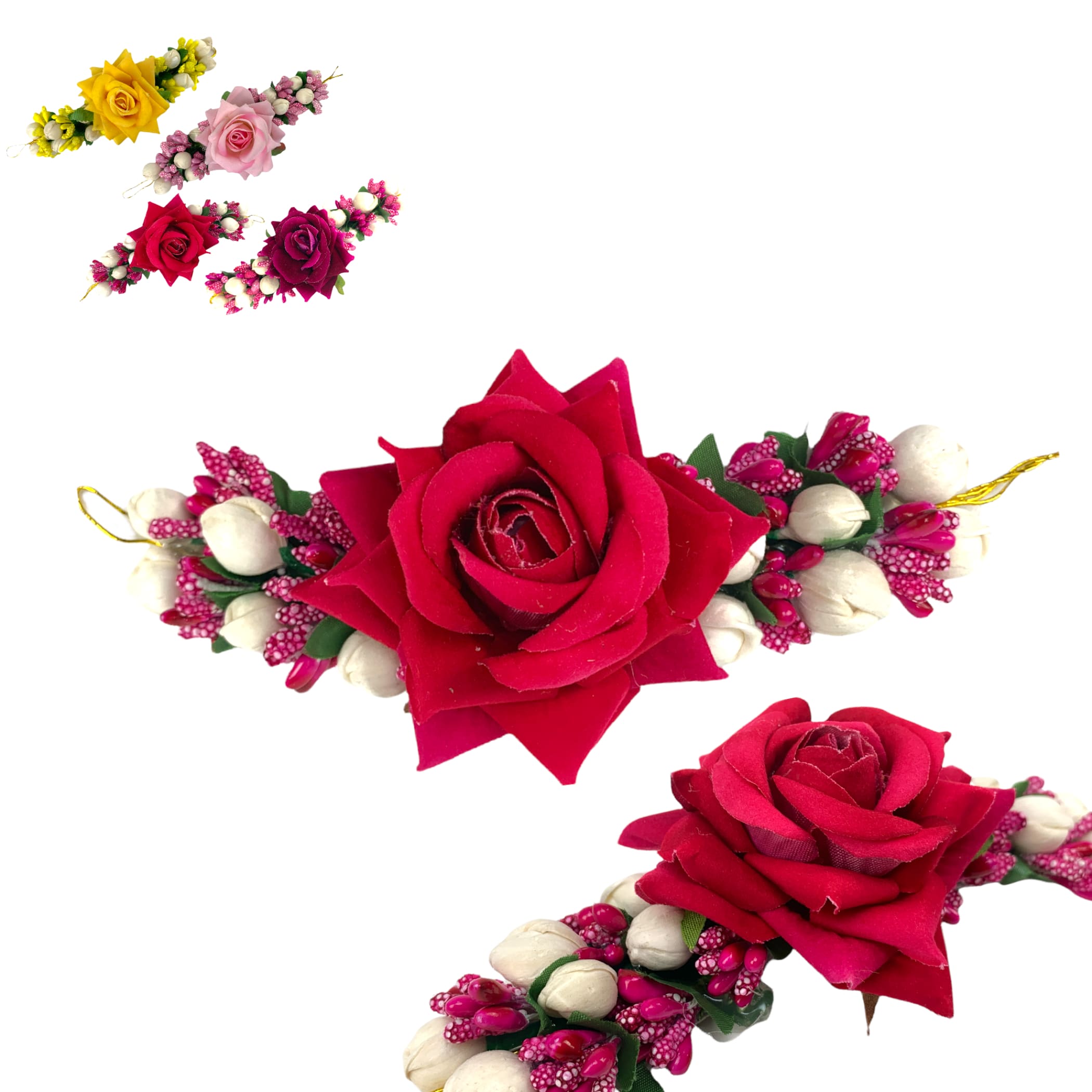 Jasmine rose gajra hair accessory veni flower jewelry