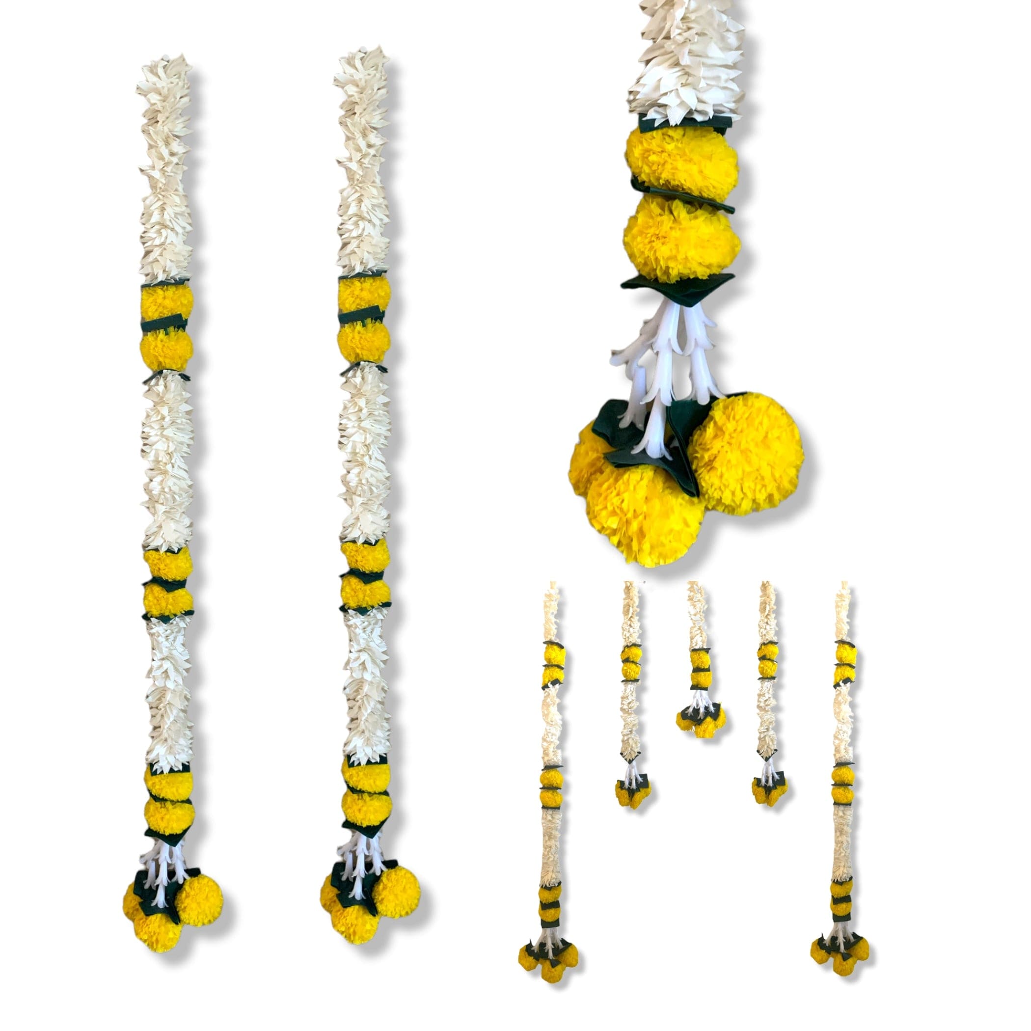 Jasmine yellow marigold garland mogra flower diwali