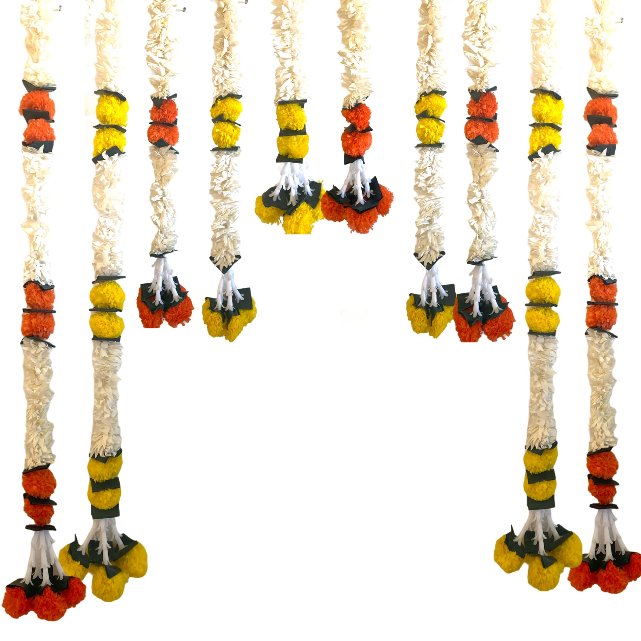 Jasmine yellow marigold garland mogra flower diwali