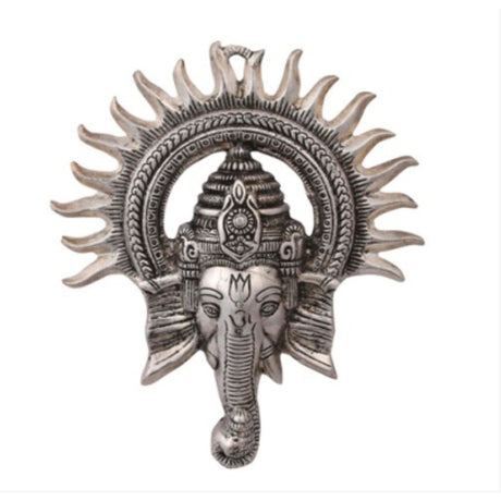 Metal ganesha face wall hanging traditional indian gift