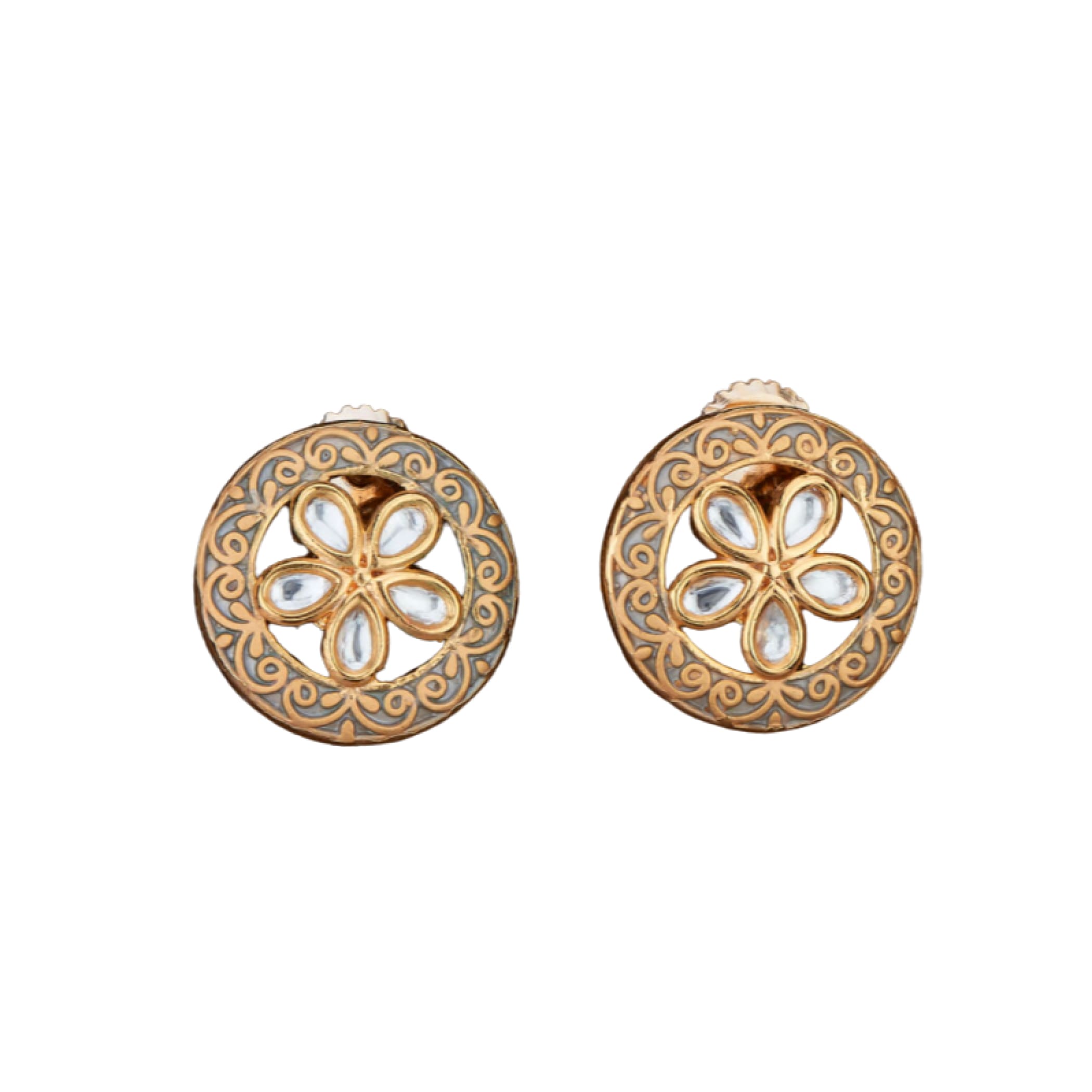 Kundan jhumke for women boho earrings dangle bridal ear