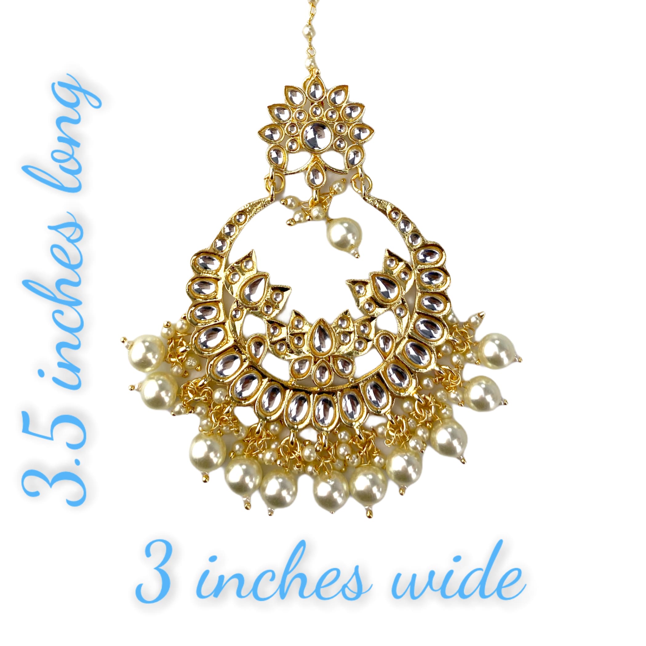 Kundan maang tikka gold plated tika pakistani jewelry