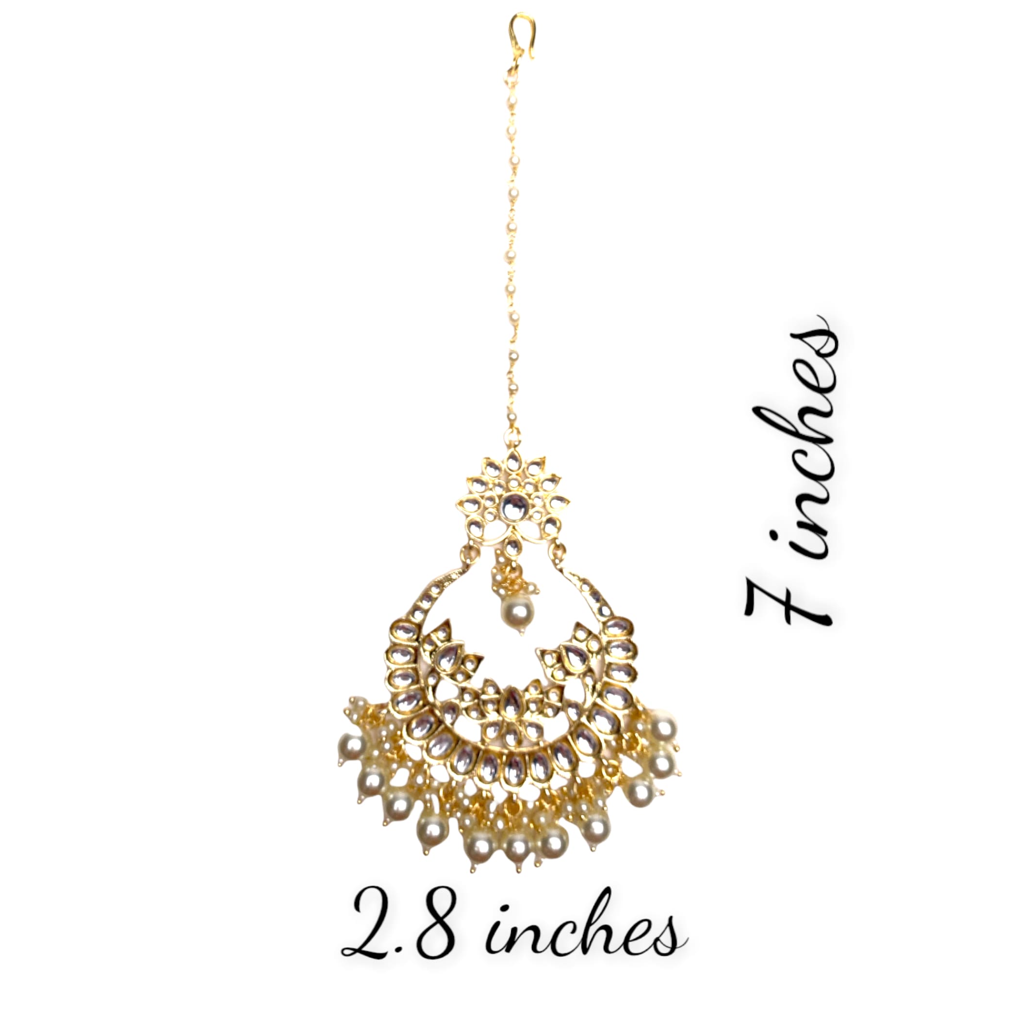 Kundan maang tikka gold plated tika pakistani jewelry