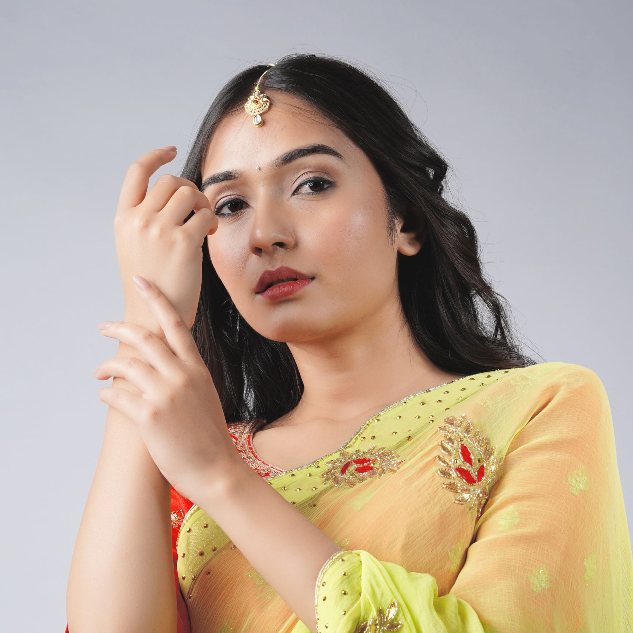 Kundan work maang tikka gold plated tika pakistani jewelry