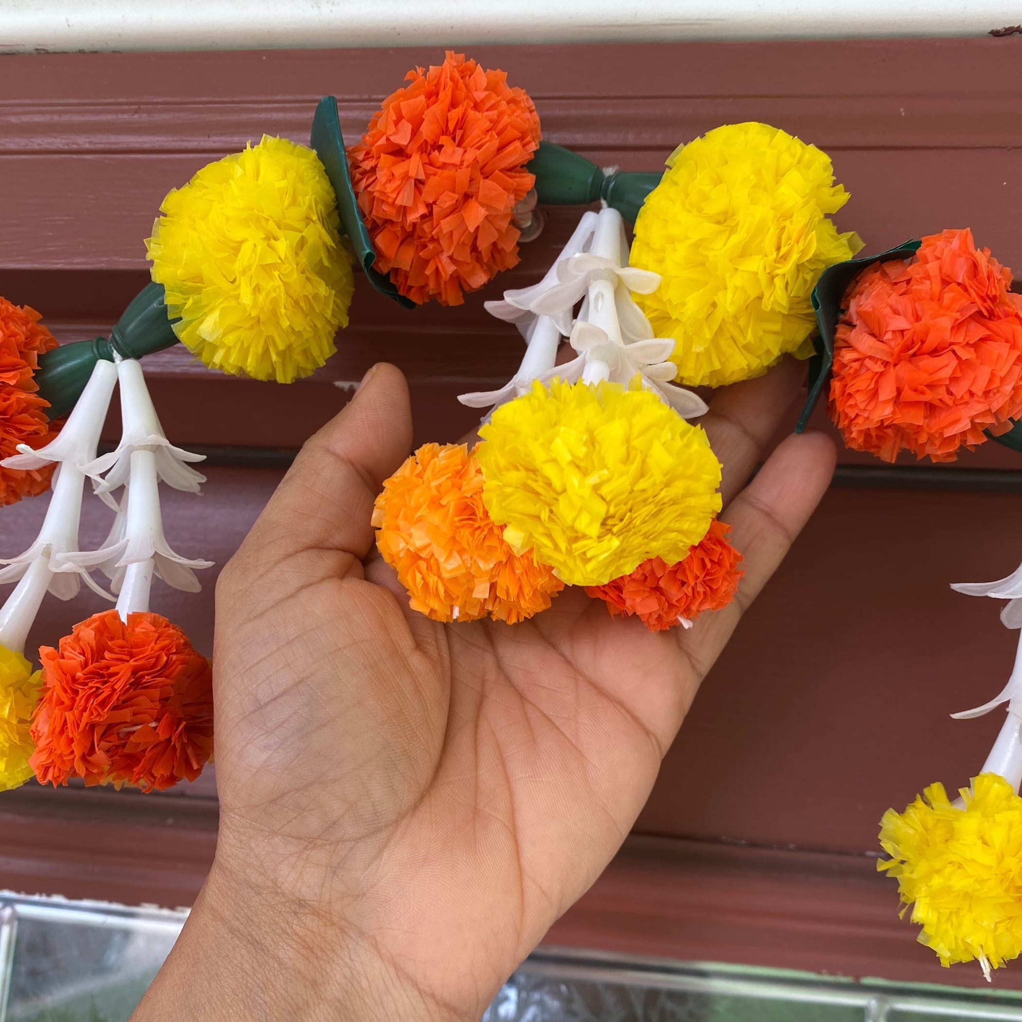 Marigold tuberrose toran diwali decoration bhandarwal day