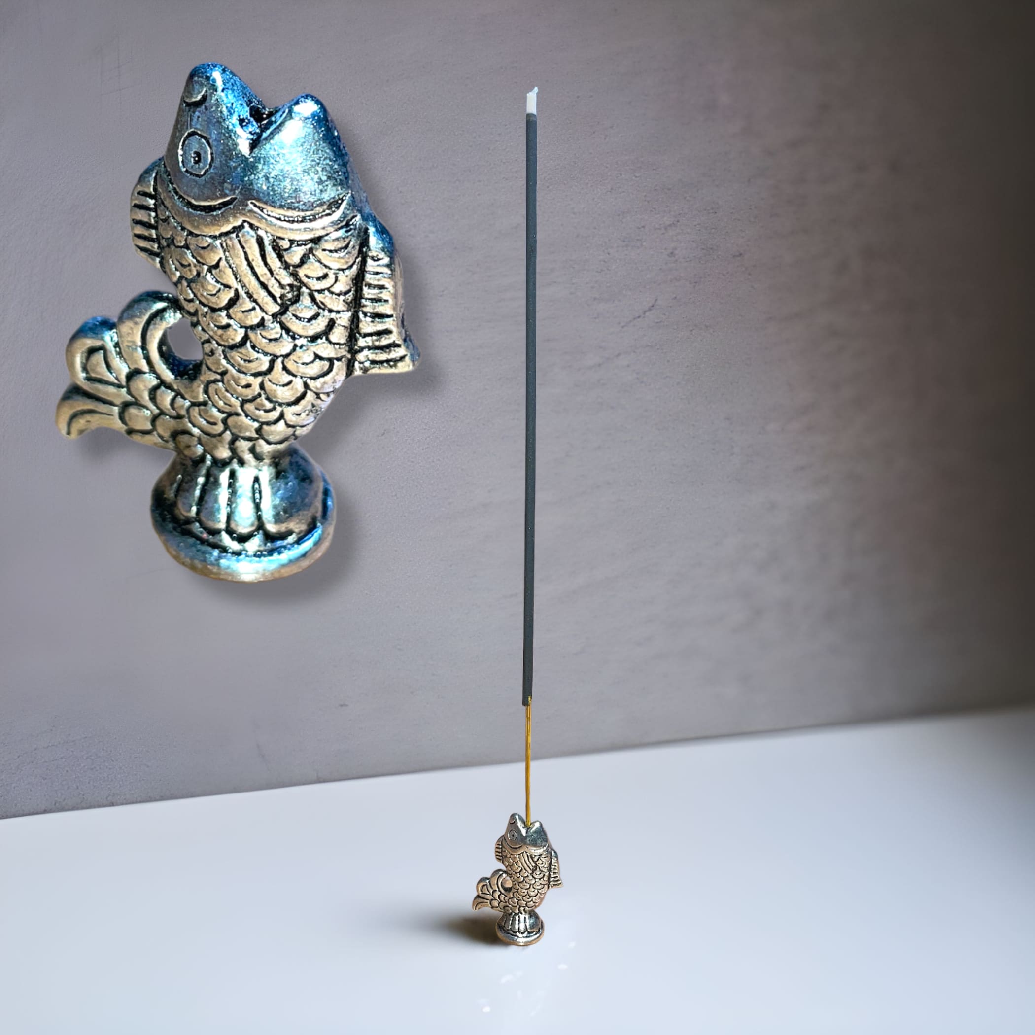 Minimalist incense holder stick tray home small - fish