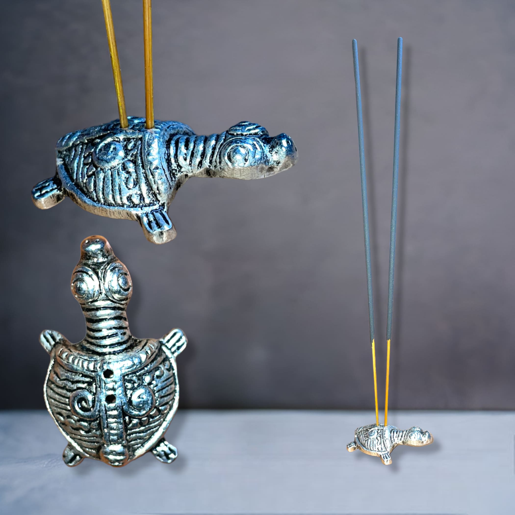 Minimalist incense holder stick tray home small - turtle