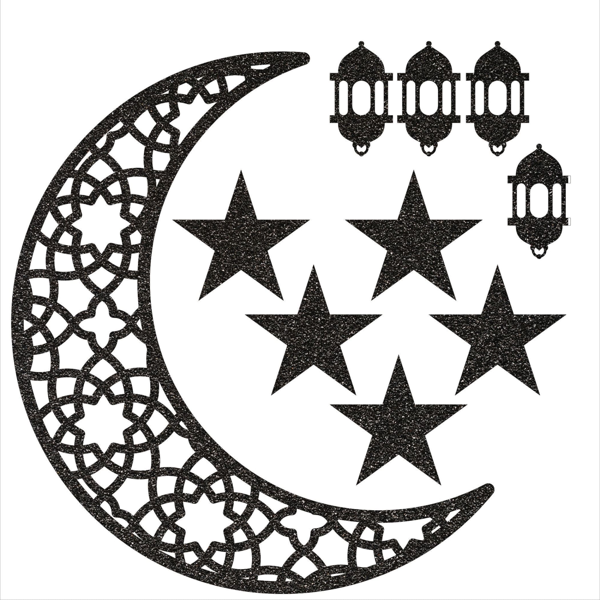 Moon cutout for backdrop eid decoration centerpiece cut out