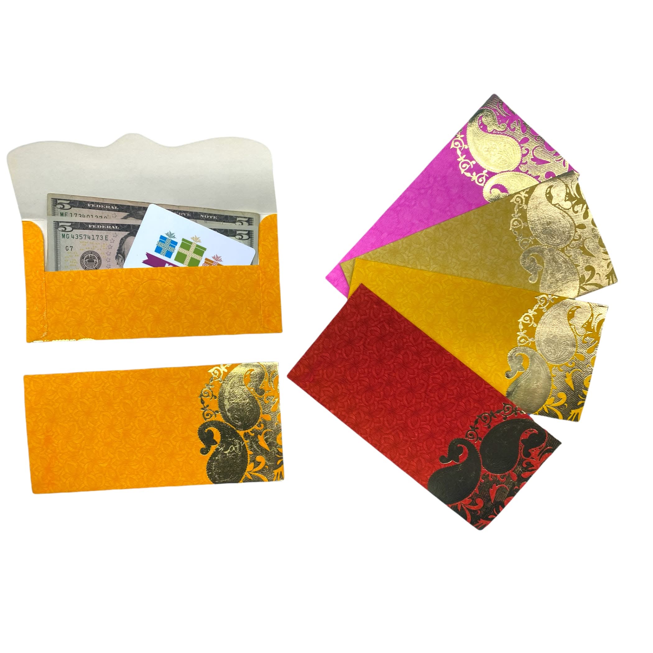 Pack of 10 assorted mango paper shagun ganesha money