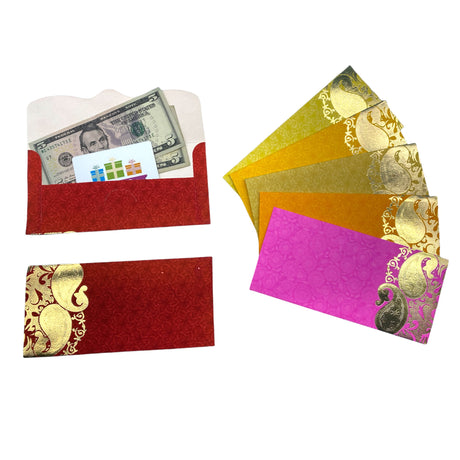 Pack of 10 assorted indian paper shagun gift cards ganesha