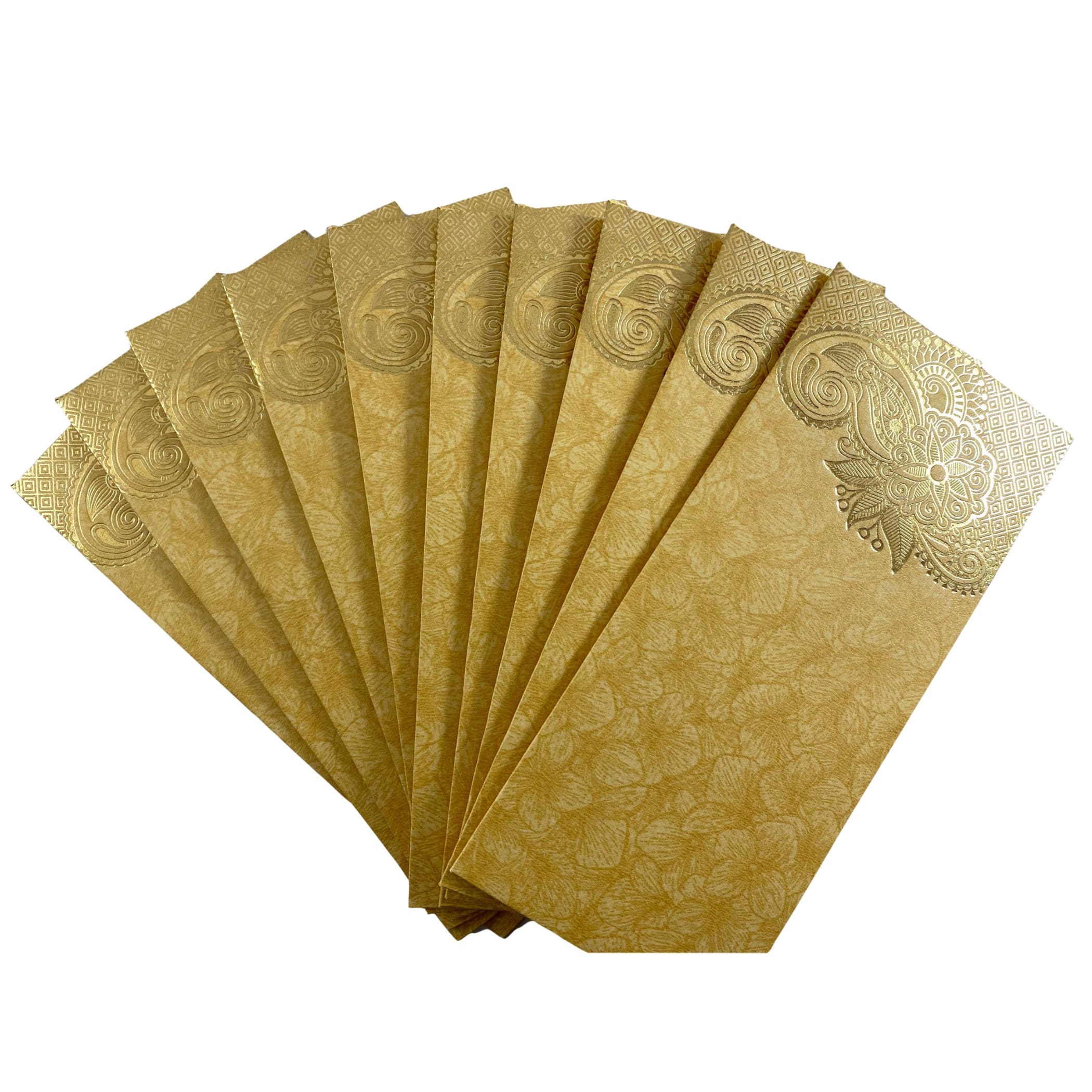 Pack of 10 assorted paisley paper shagun money envelopes