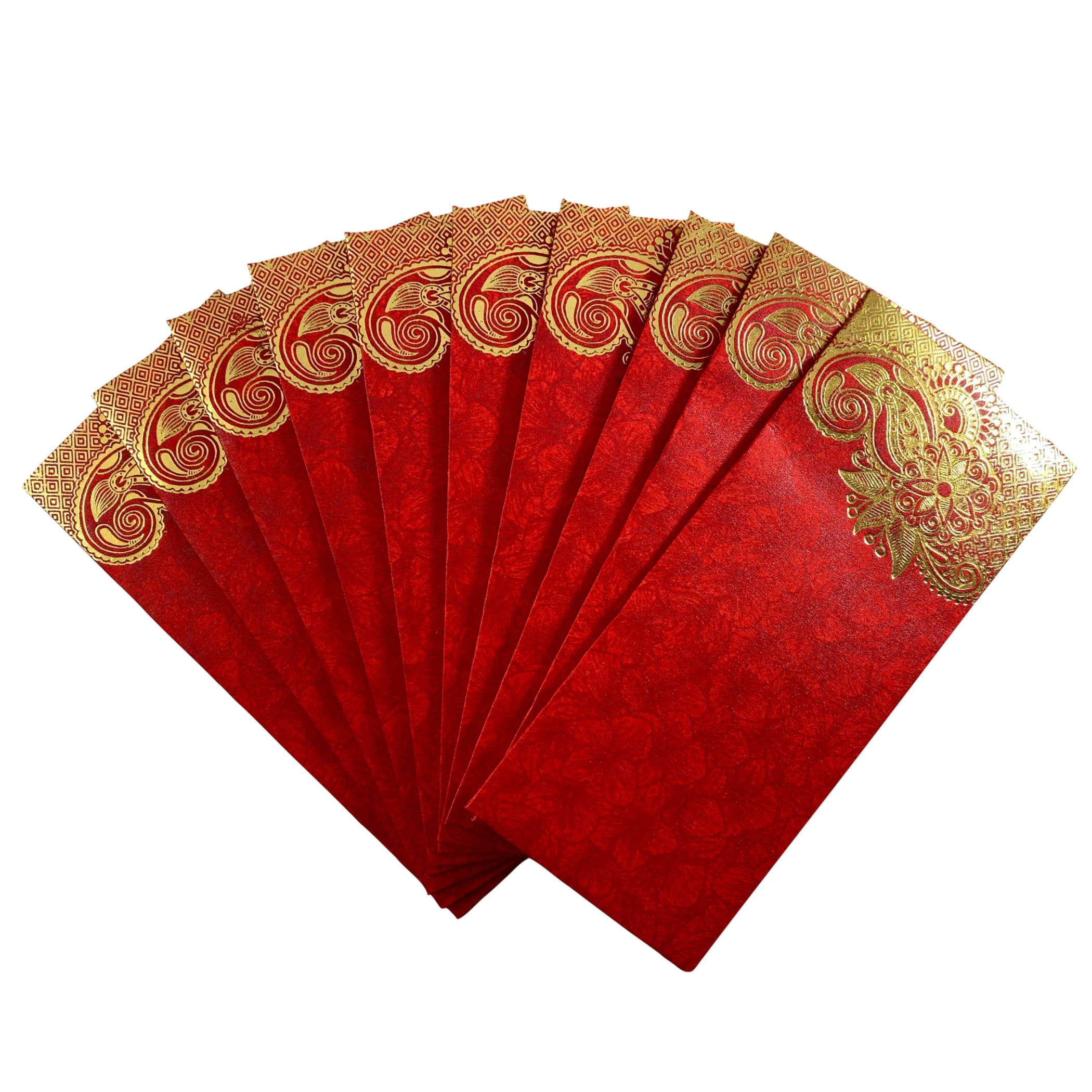 Pack of 10 assorted paisley paper shagun money envelopes