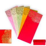 Pack of 10 assorted paisley paper shagun gift cards
